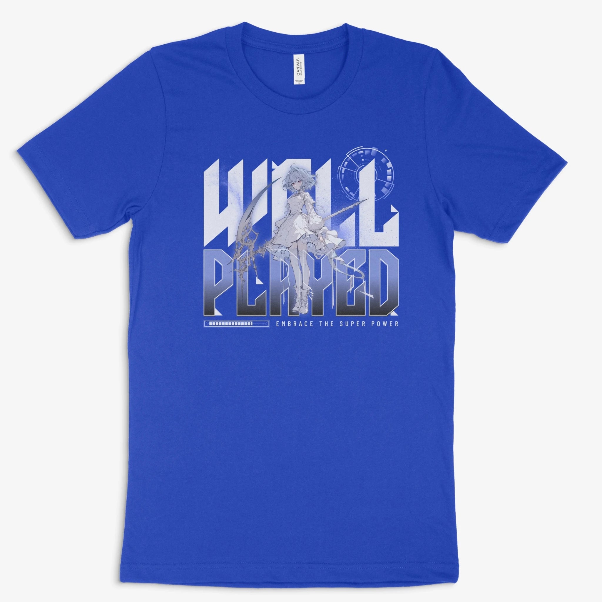 Anime Gamer Shirt - Well Played in Farbe blau 