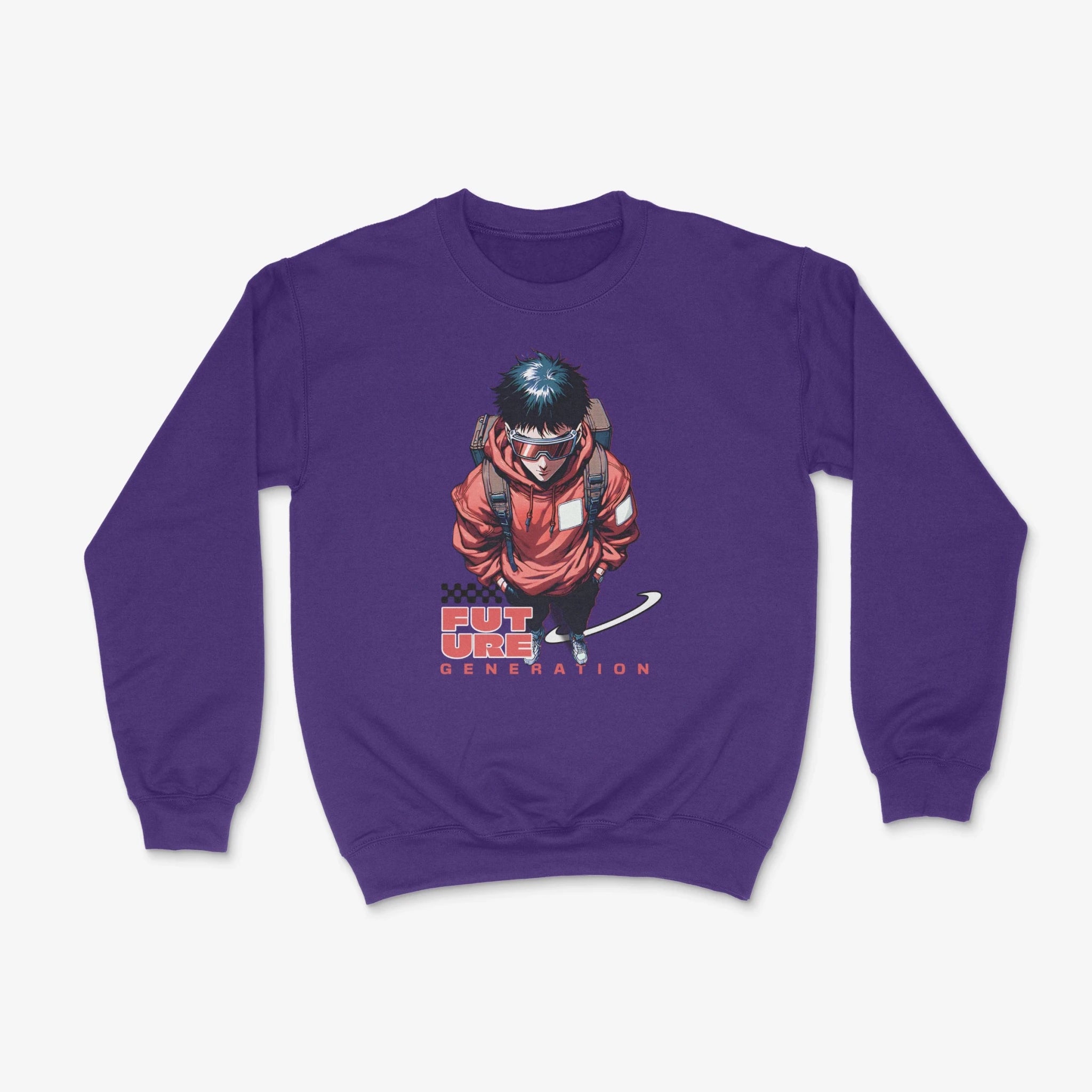 Anime Pullover - Future Generation Pullover in Farbe lila 