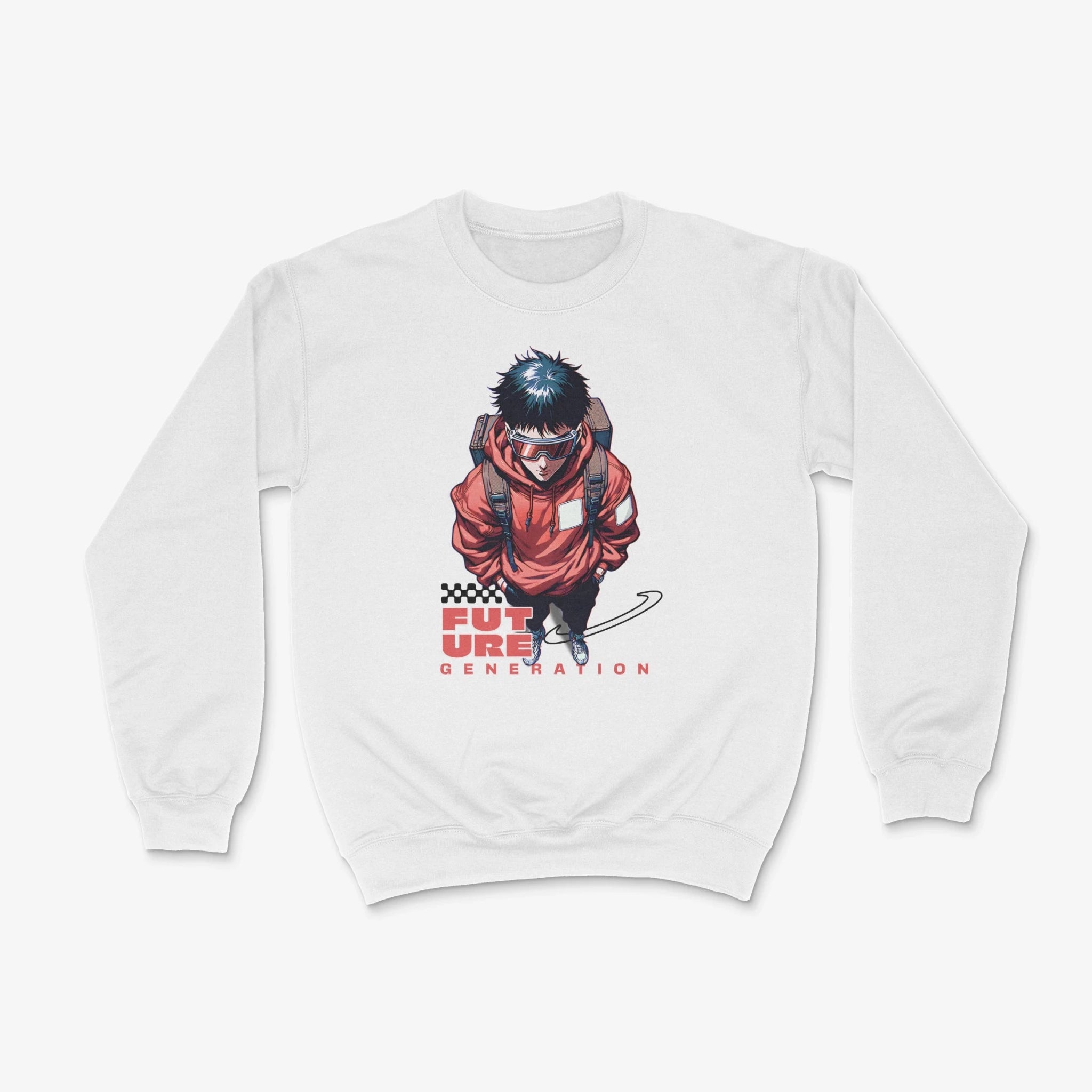 Anime Pullover - Future Generation Pullover in Farbe weiss 