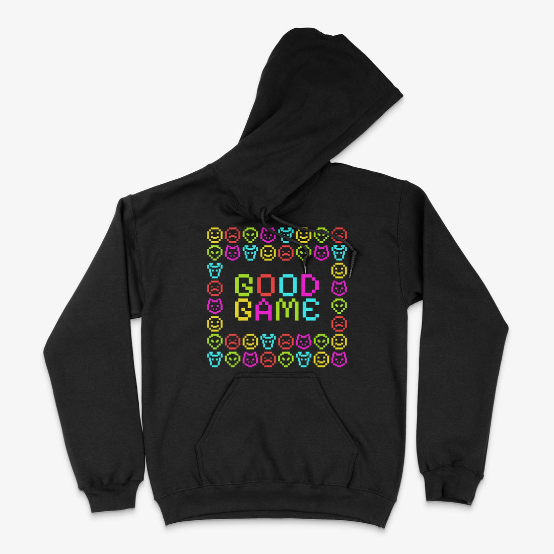 Bunter Gamer Hoodie - Good Game Hoodie in Farbe schwarz  