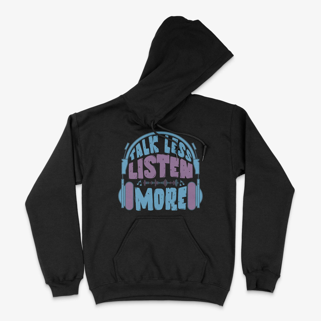 Chill Hoodie - Talk Less Listen More Hoodie in Farbe schwarz  