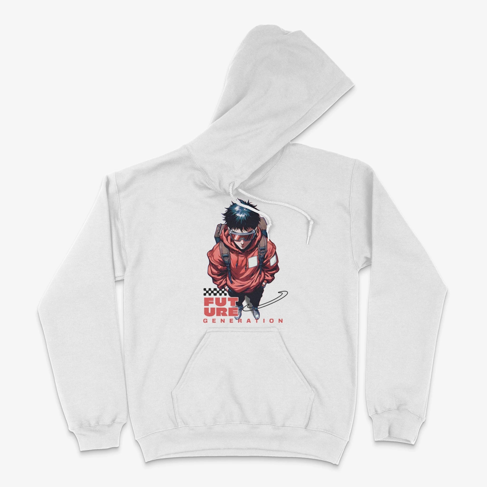 Cyberpunk Hoodie - Future Generation Hoodie in Farbe weiss  