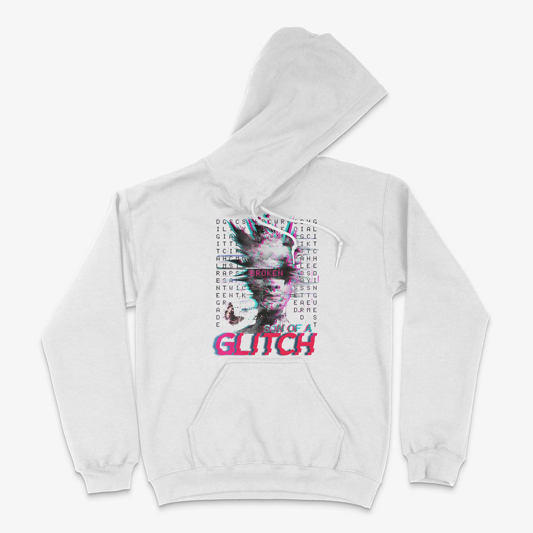 Cyberpunk Hoodie - Son of a Glitch Hoodie in Farbe weiss  