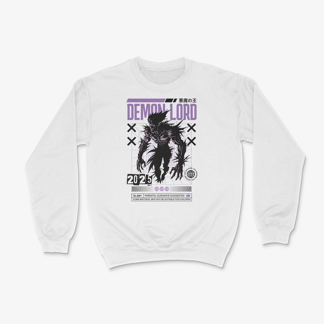 Cyberpunk Pullover - Demon Lord Pullover in Farbe weiss 