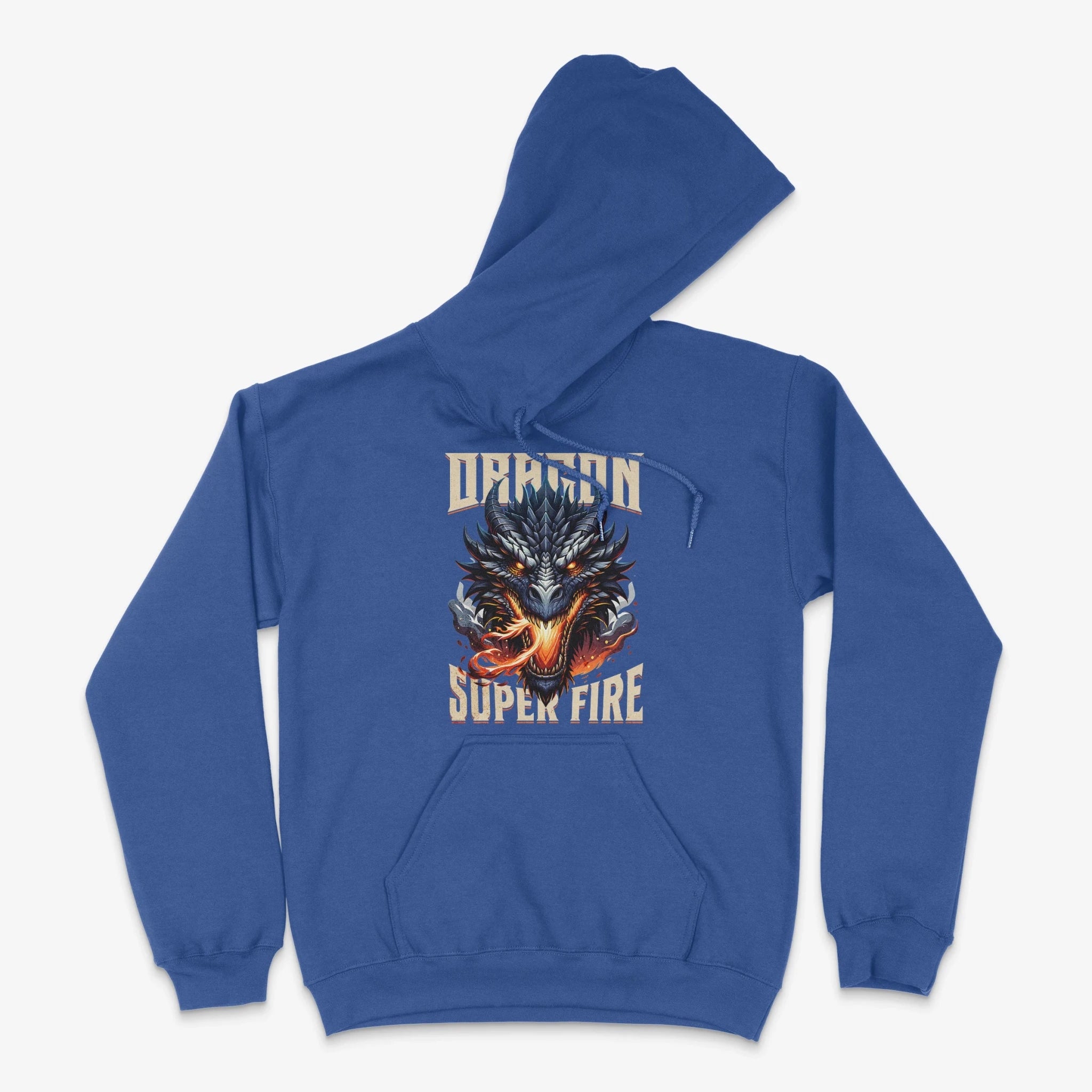 Drachen Hoodie - Dragon Super Fire Hoodie in Farbe blau  