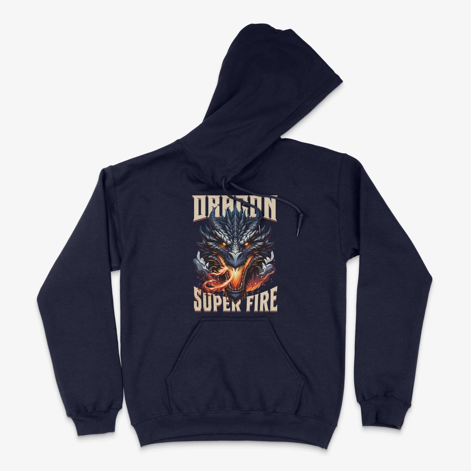 Drachen Hoodie - Dragon Super Fire Hoodie in Farbe marine  