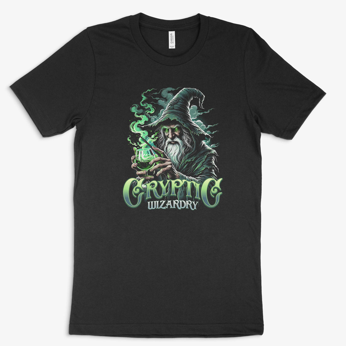 Fantasy Gamer Shirt - Cryptic Wizardry in Farbe schwarz 