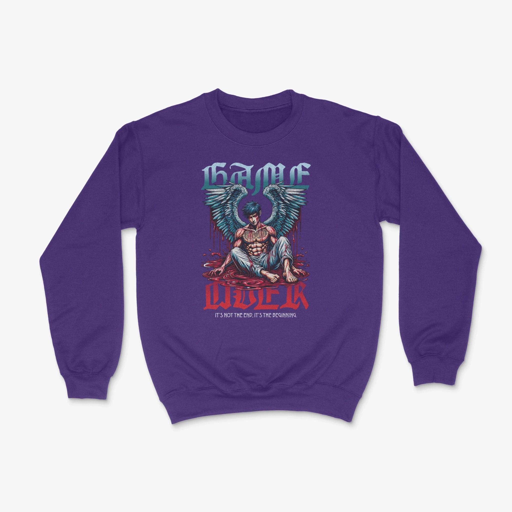 Game Over Pullover - Angel Pullover in Farbe lila 