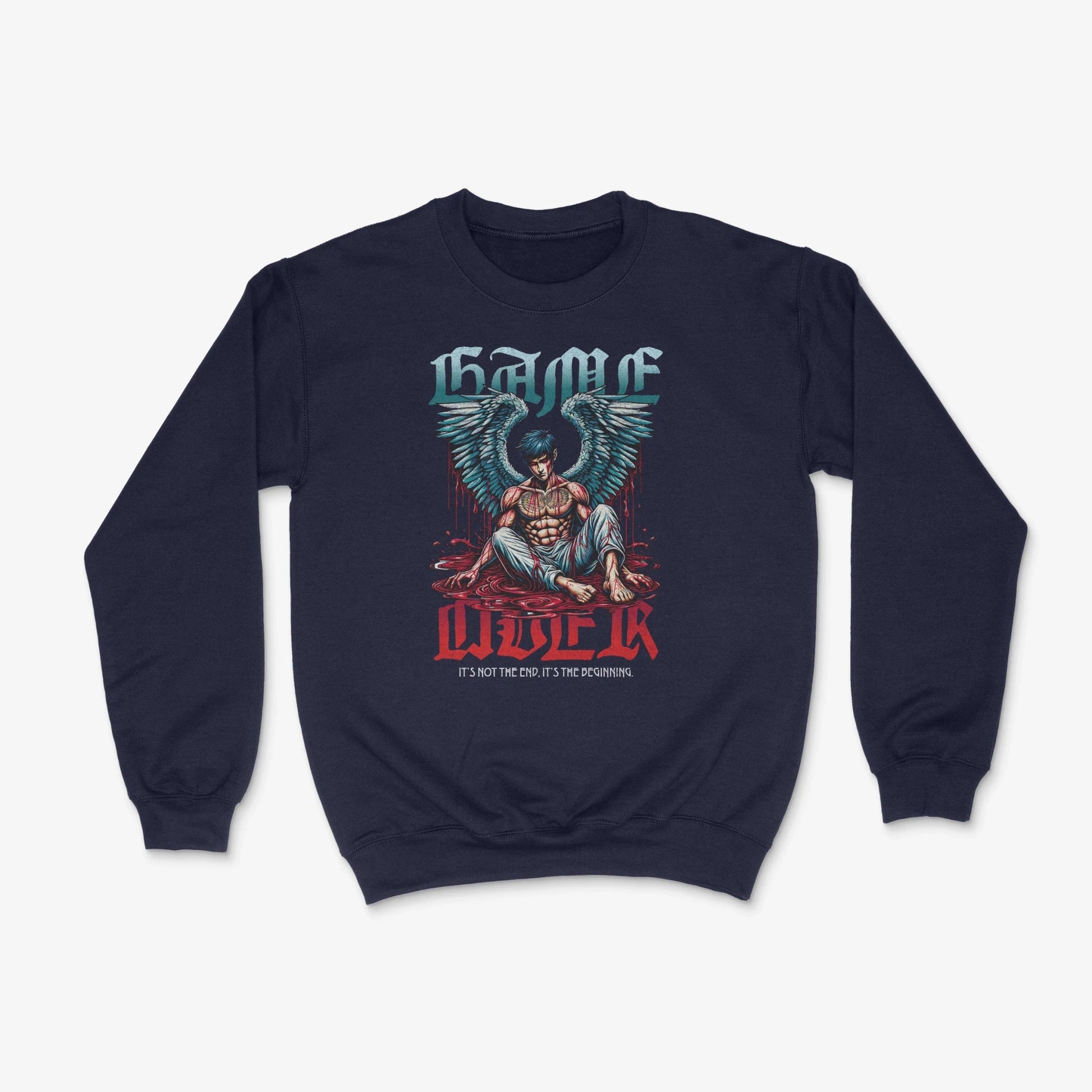 Game Over Pullover - Angel Pullover in Farbe marine 