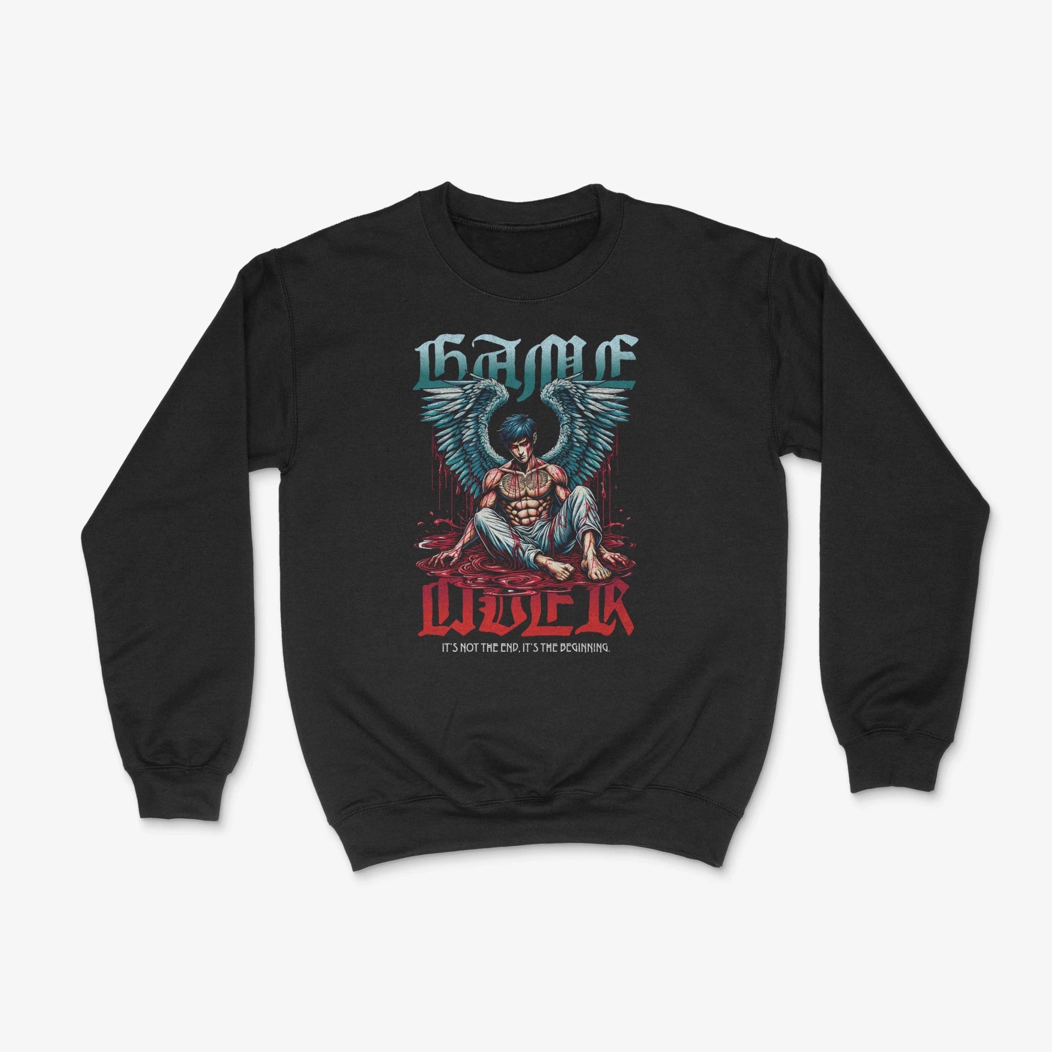 Game Over Pullover - Angel Pullover in Farbe schwarz 