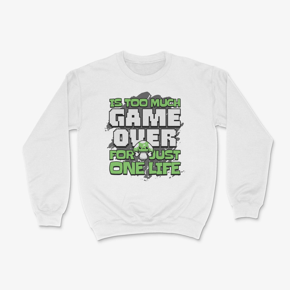 Game Over Pullover - Mushroom Pullover in Farbe weiss 