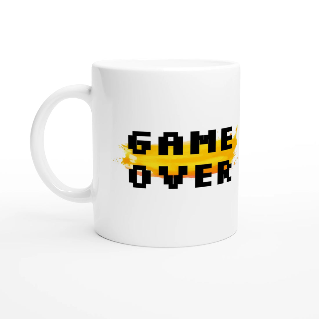 Game Over - Tasse für Gamer Tasse frontansicht – hochwertiges Nerdrovert Mockup mit Gaming Motiv