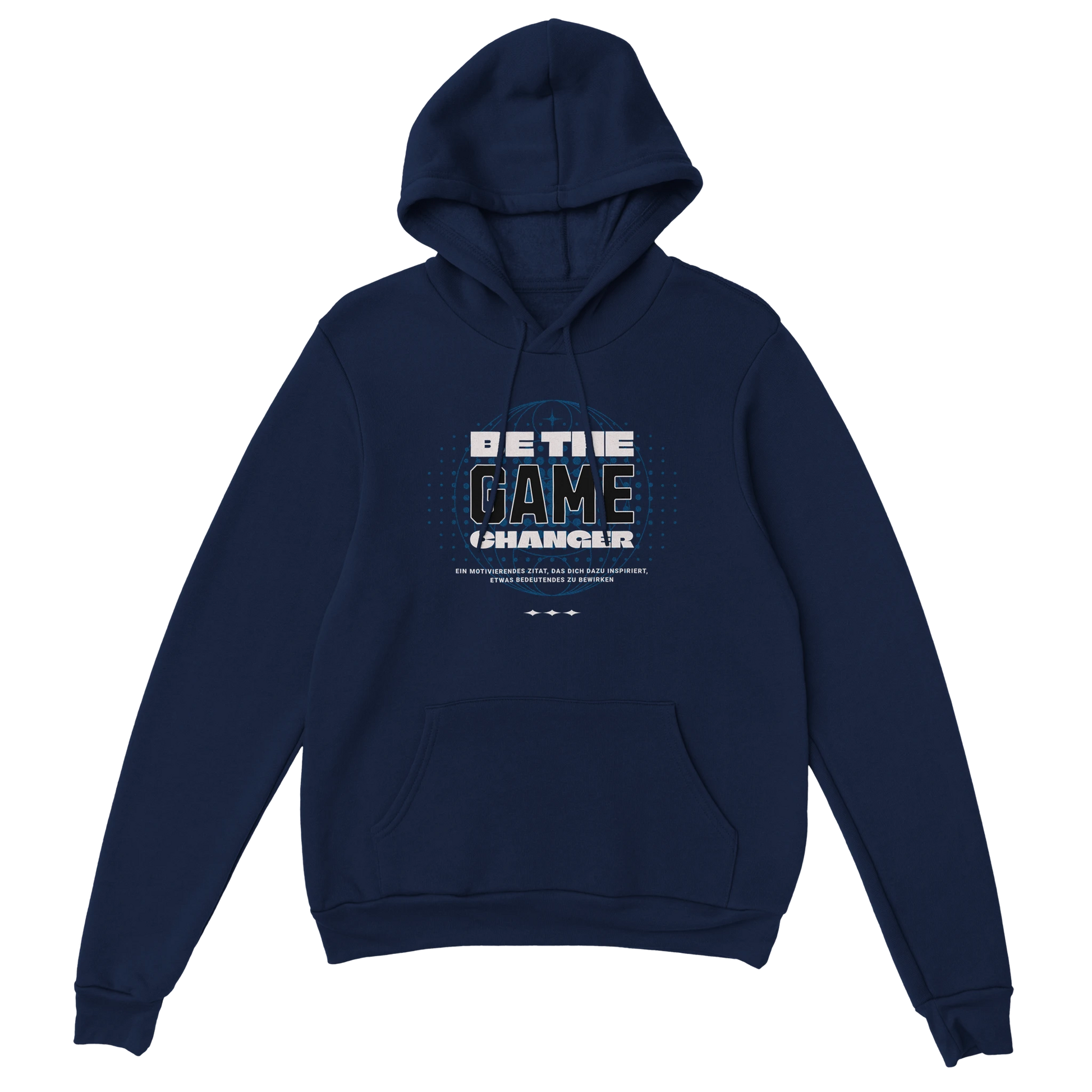 Gamer Hoodie - Be The Game Changer marine – Gaming Hoodie Flatlay mit Be The Game Changer Print