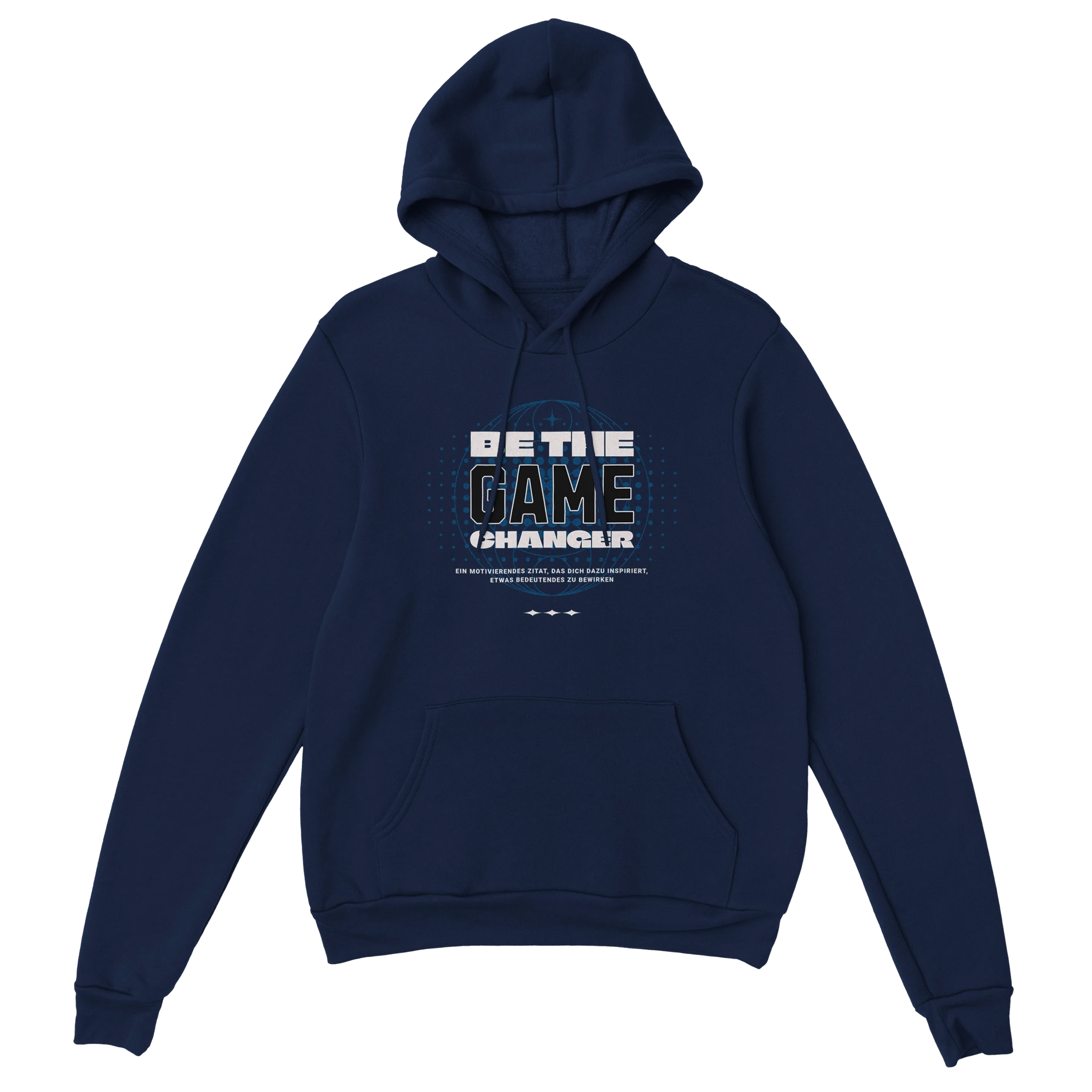 Gamer Hoodie - Be The Game Changer marine – Gaming Hoodie Flatlay mit Be The Game Changer Print