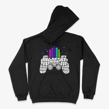 Gamer Hoodie - Controller Hoodie in Farbe schwarz  