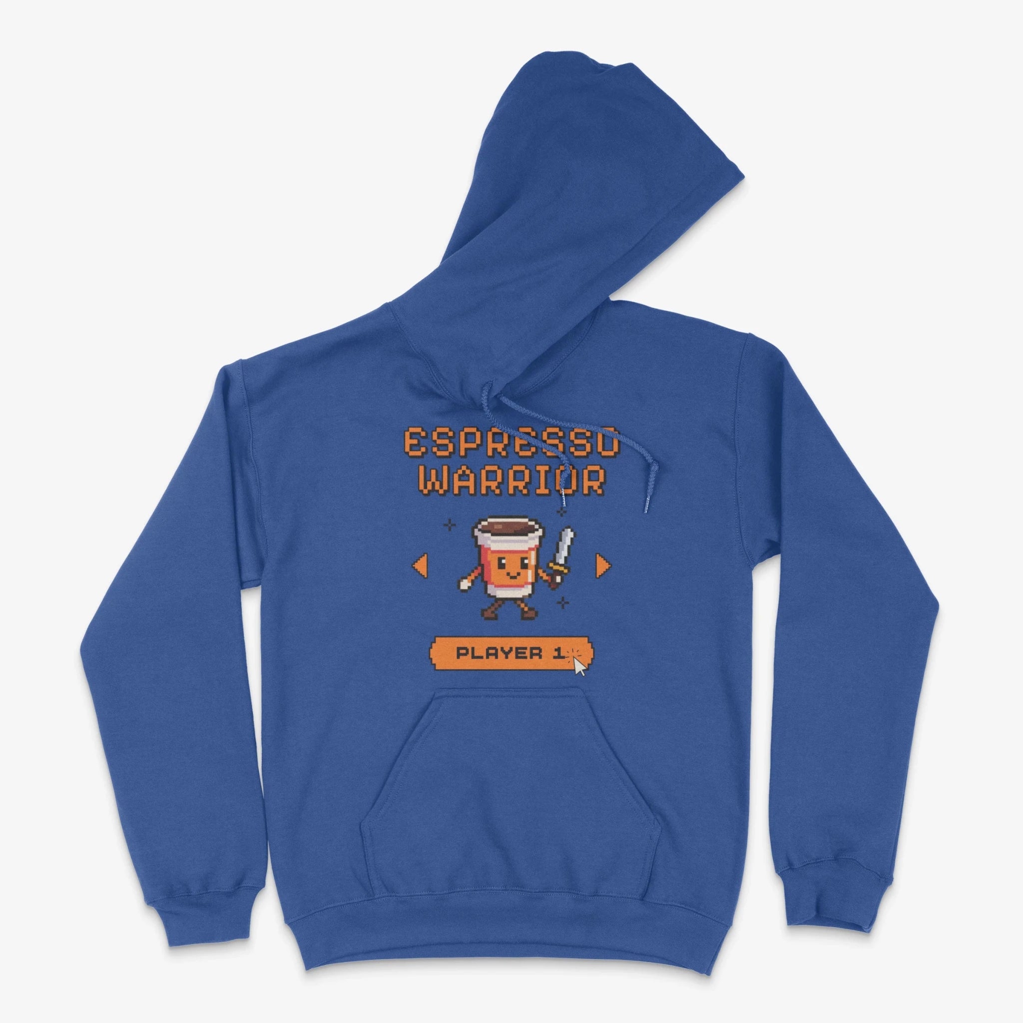 Gamer Hoodie - Espresso Warrior Hoodie in Farbe blau  