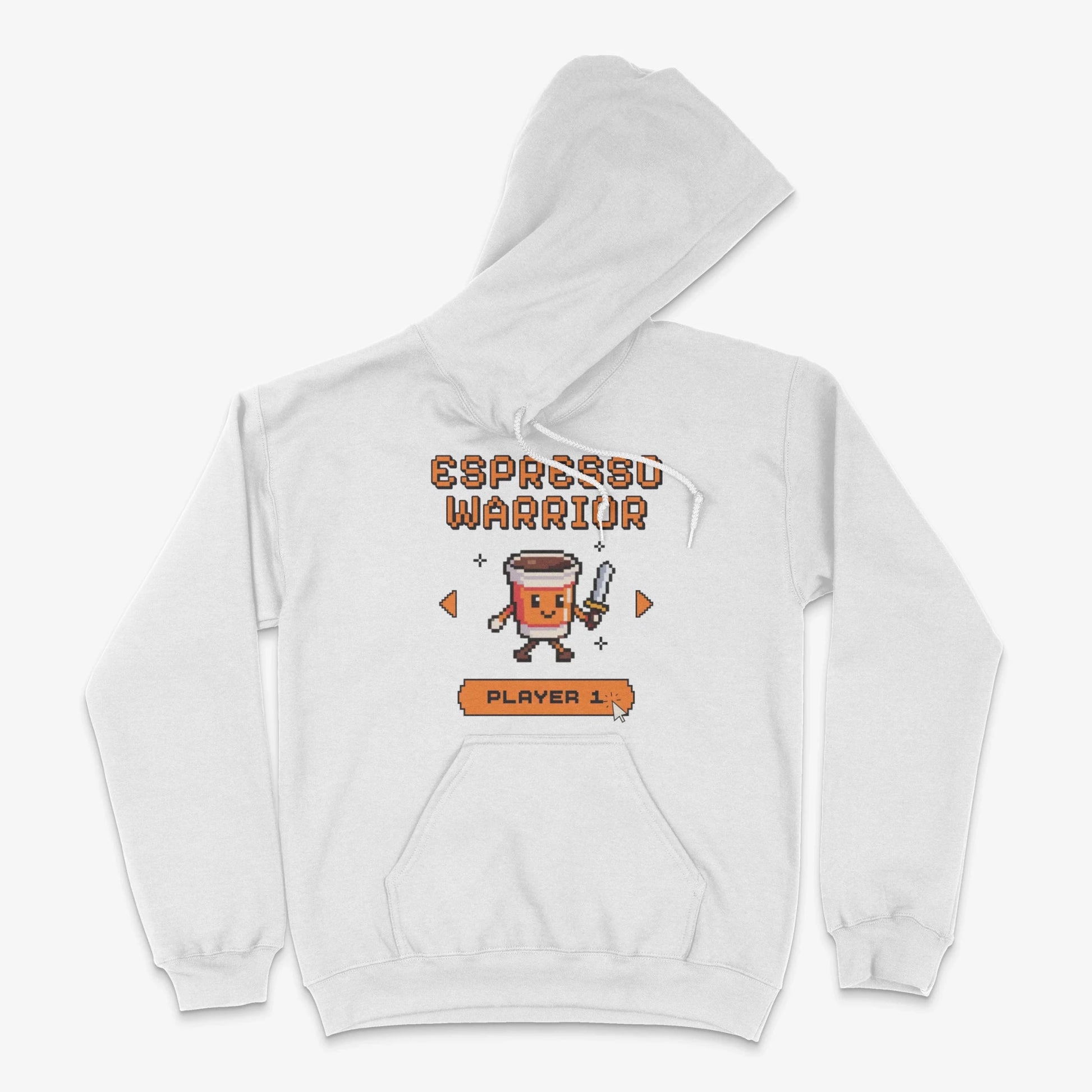 Gamer Hoodie - Espresso Warrior Hoodie in Farbe weiss  