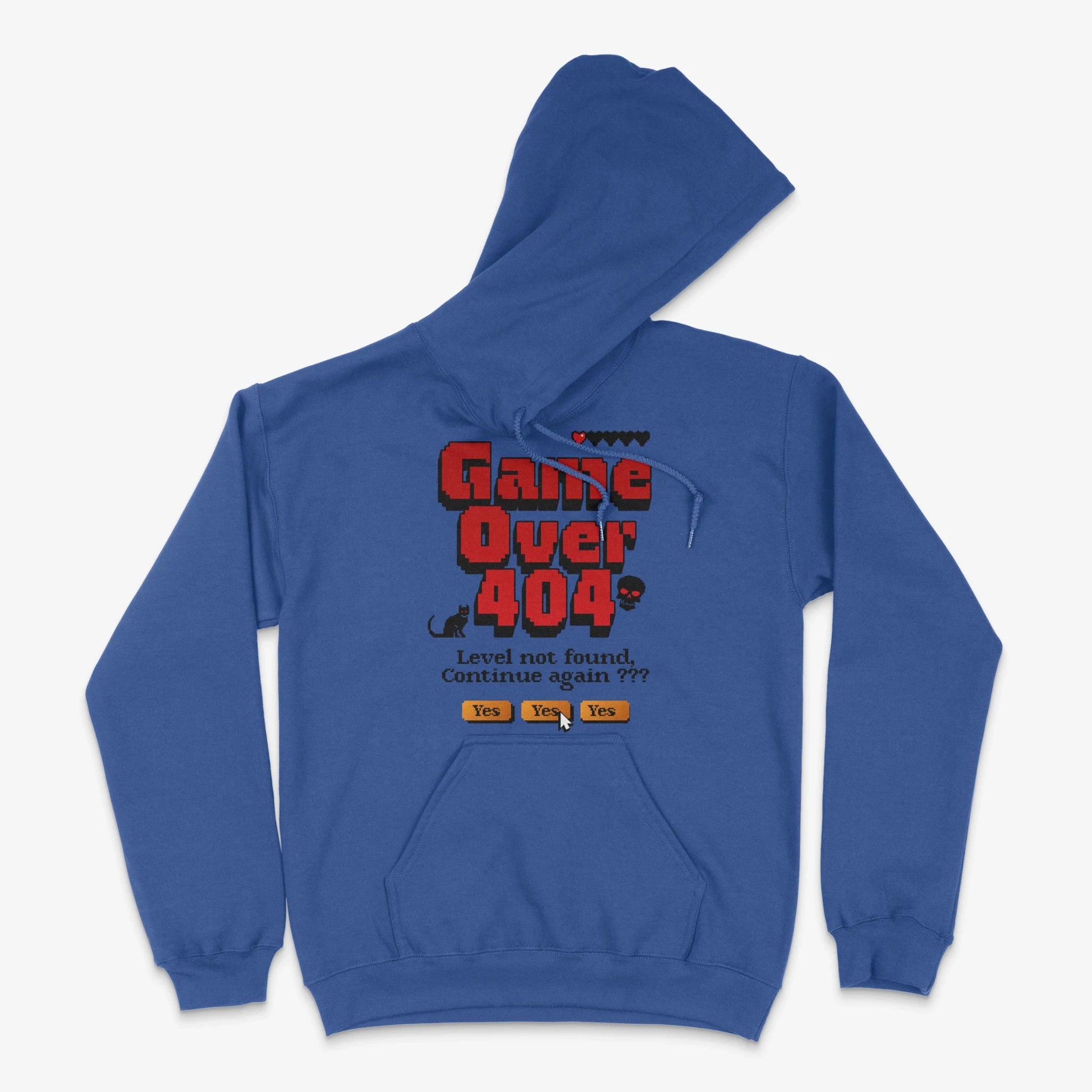 Gamer Hoodie - Game Over 404 Hoodie in Farbe blau  