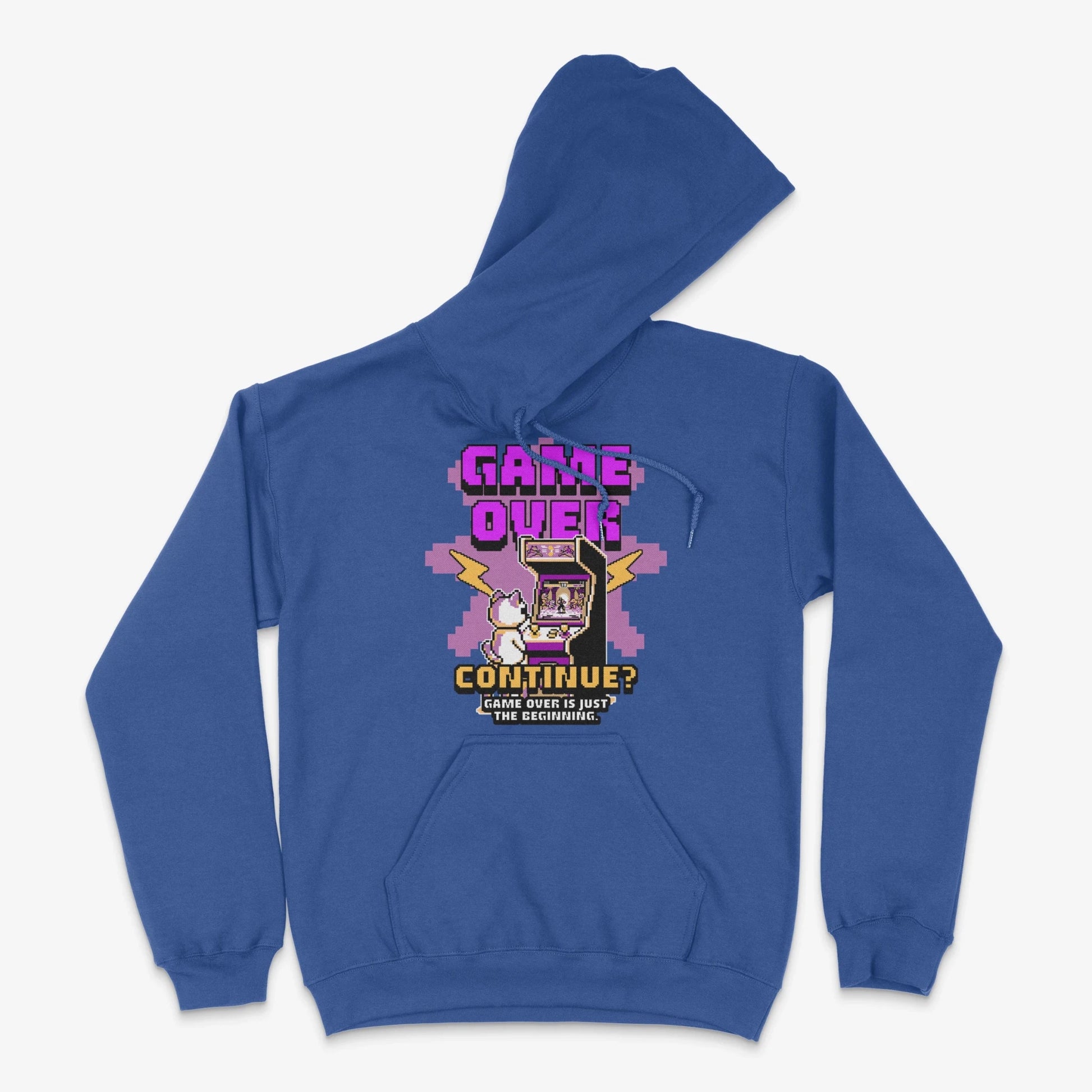 Gamer Hoodie - Game Over Continue? Hoodie in Farbe blau  