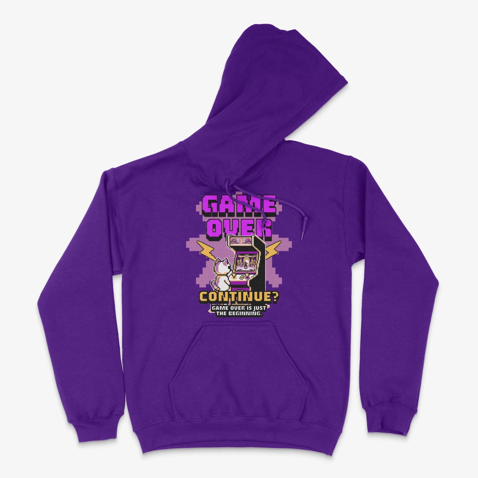 Gamer Hoodie - Game Over Continue? Hoodie in Farbe lila  