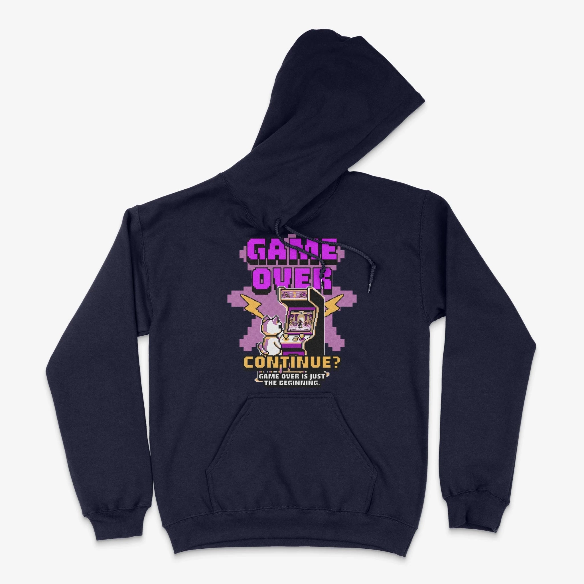 Gamer Hoodie - Game Over Continue? Hoodie in Farbe marine  