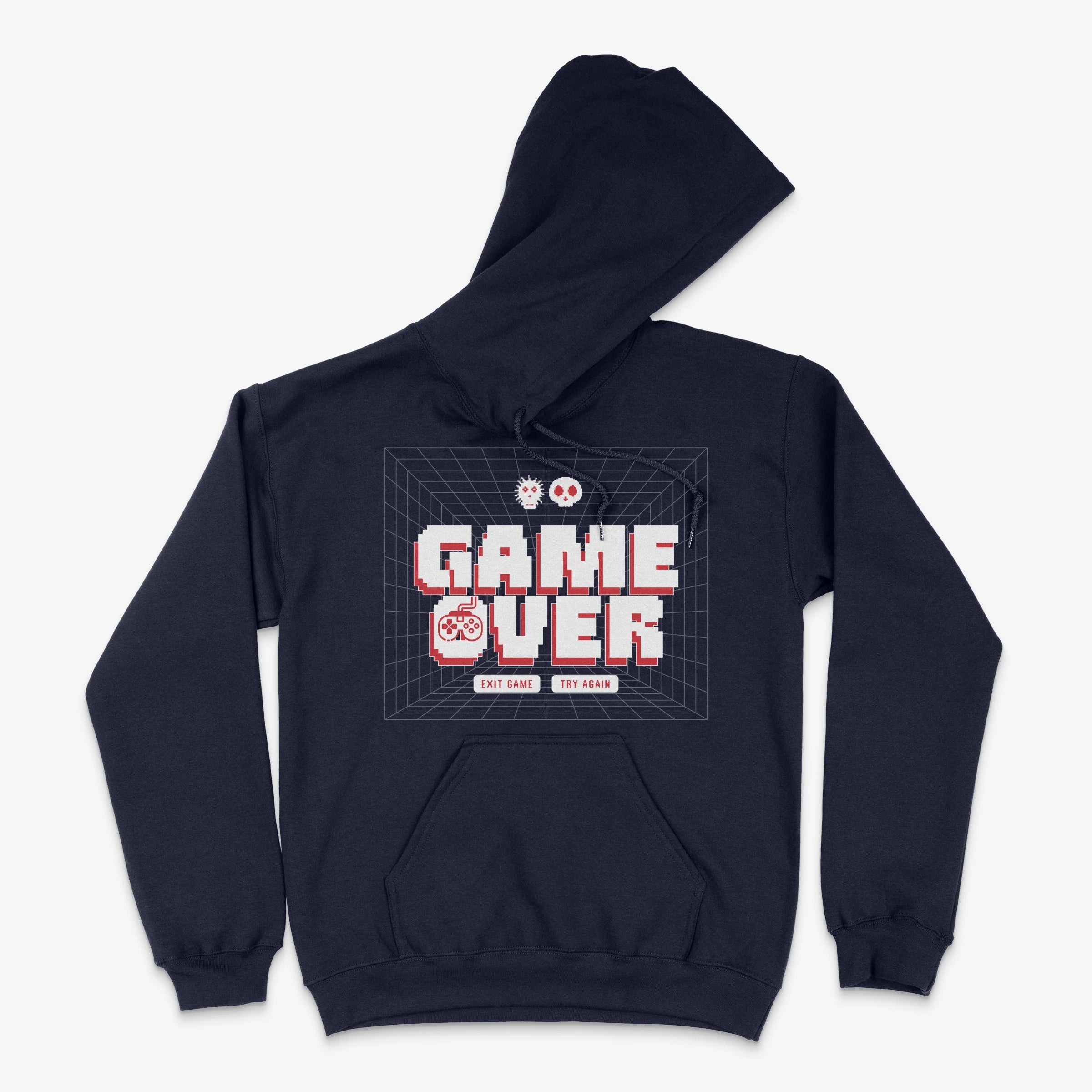 Gamer Hoodie - Game Over Grid Hoodie in Farbe marine  