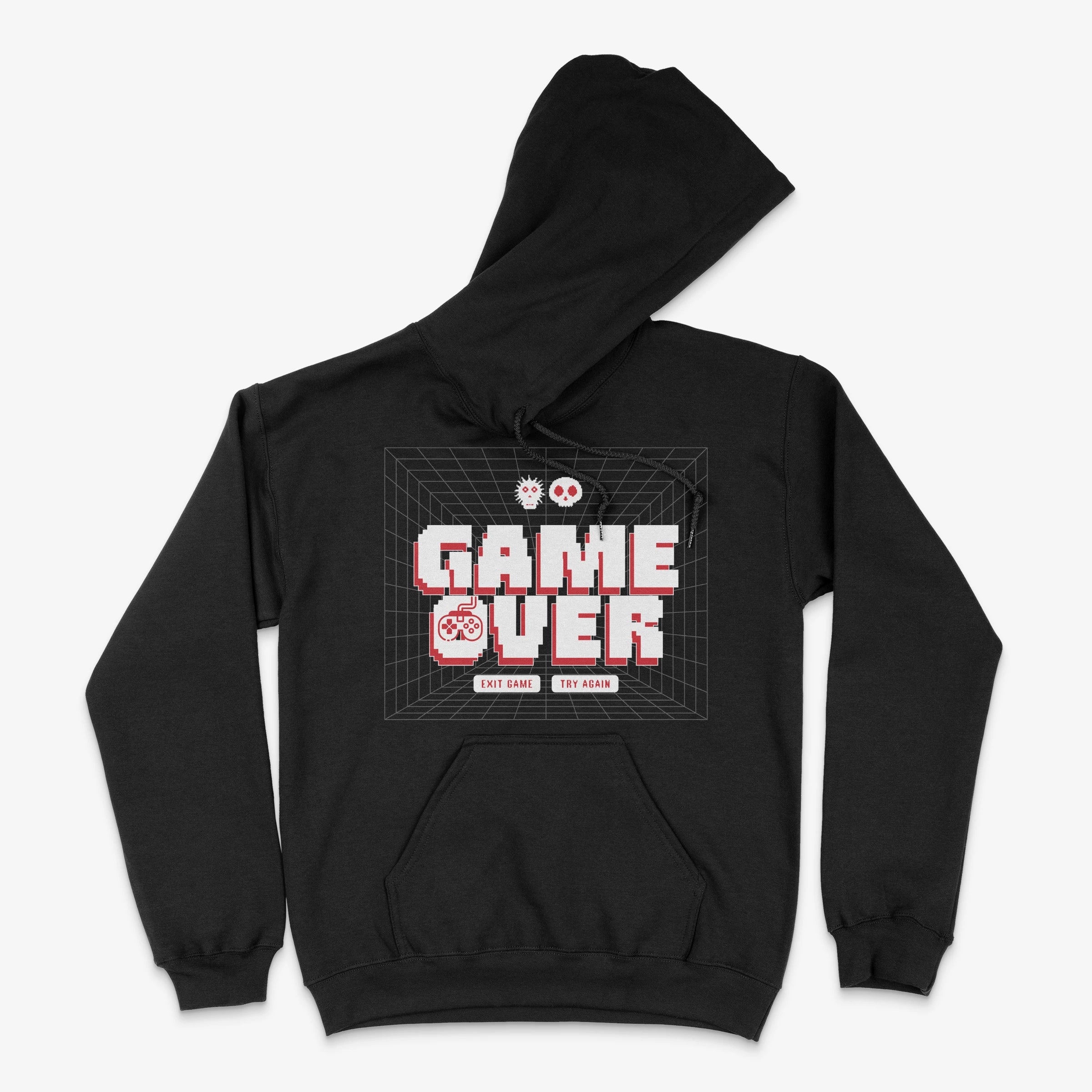Gamer Hoodie - Game Over Grid Hoodie in Farbe schwarz  
