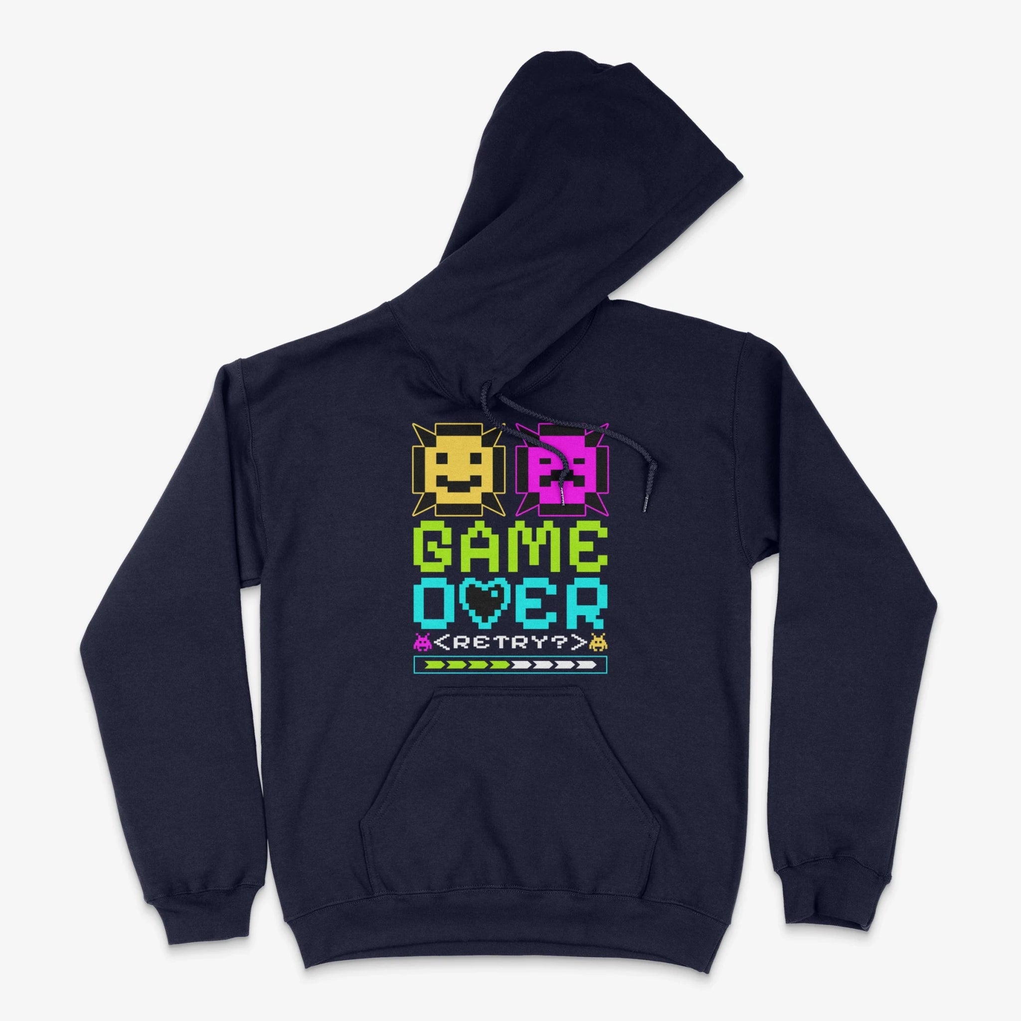 Gamer Hoodie | Game Over – Retry? Hoodie in Farbe marine  