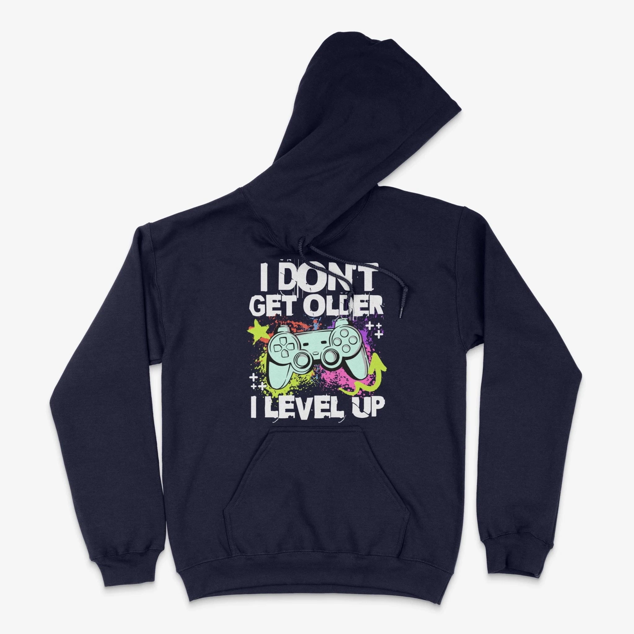 Gamer Hoodie - I Don’t Get Older, I Level Up Hoodie in Farbe marine  