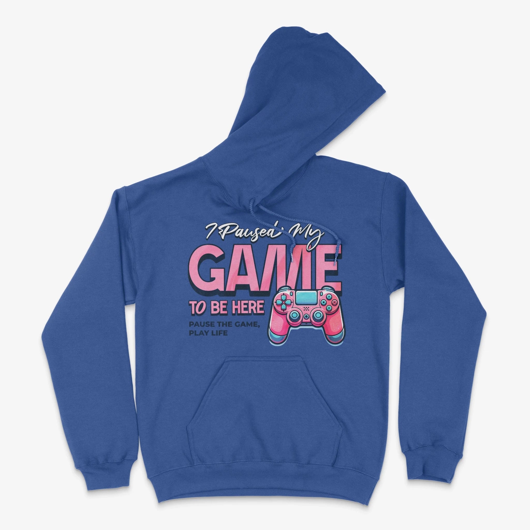 Gamer Hoodie - I Paused My Game Hoodie in Farbe blau  
