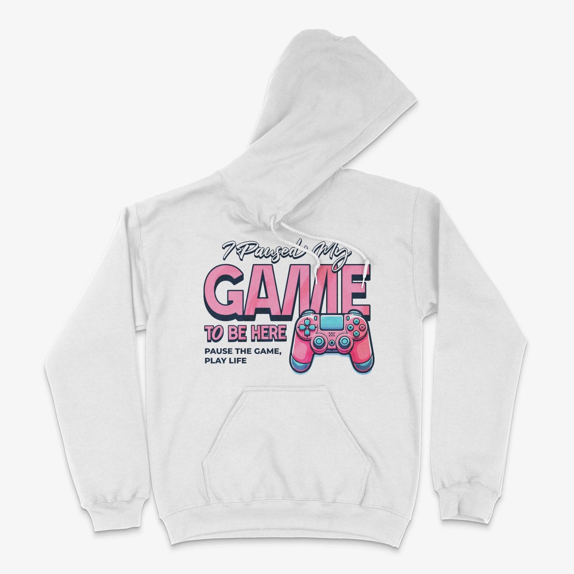 Gamer Hoodie - I Paused My Game Hoodie in Farbe weiss  