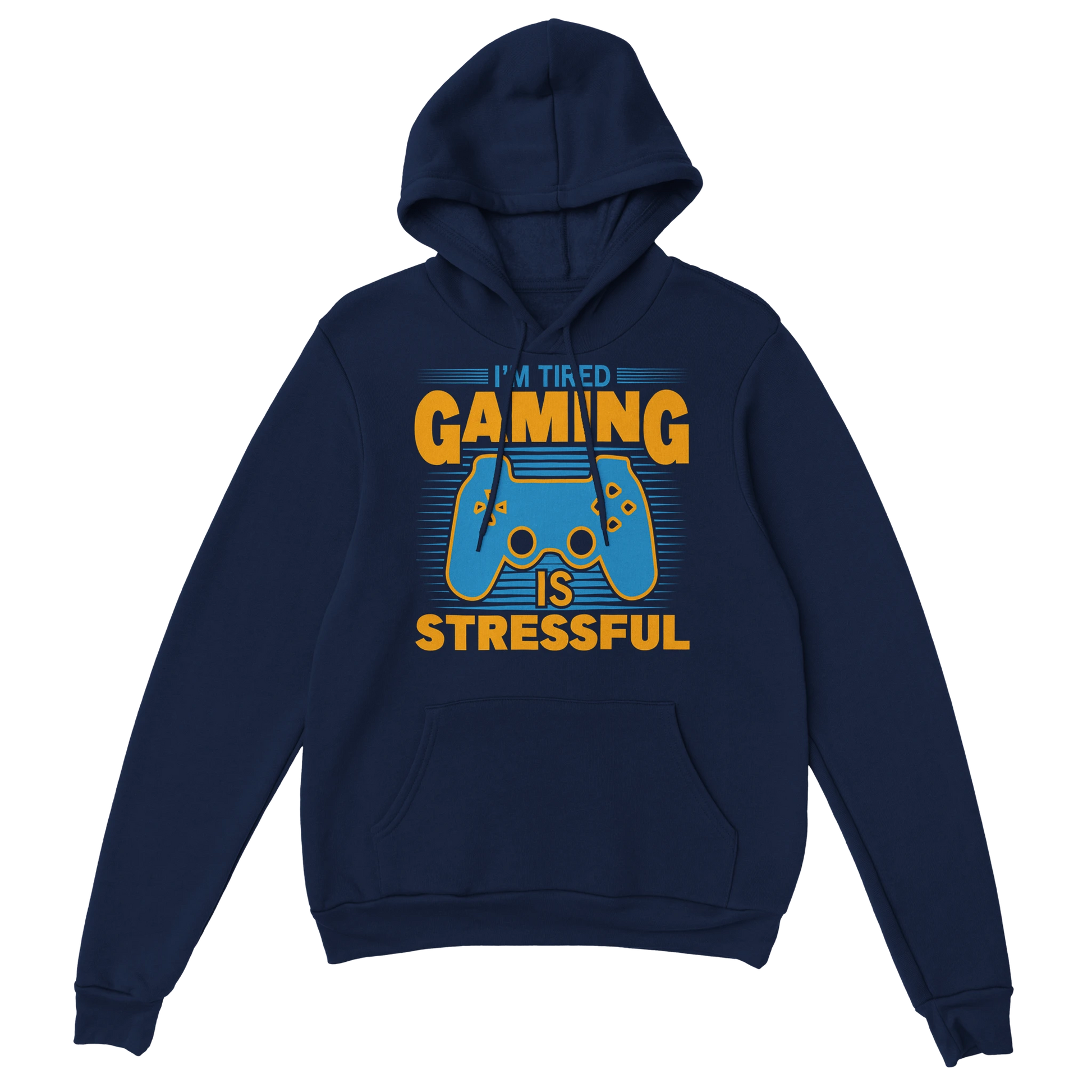Gamer Hoodie - I´m Tired marine – Gaming Hoodie Flatlay mit I´m Tired Print