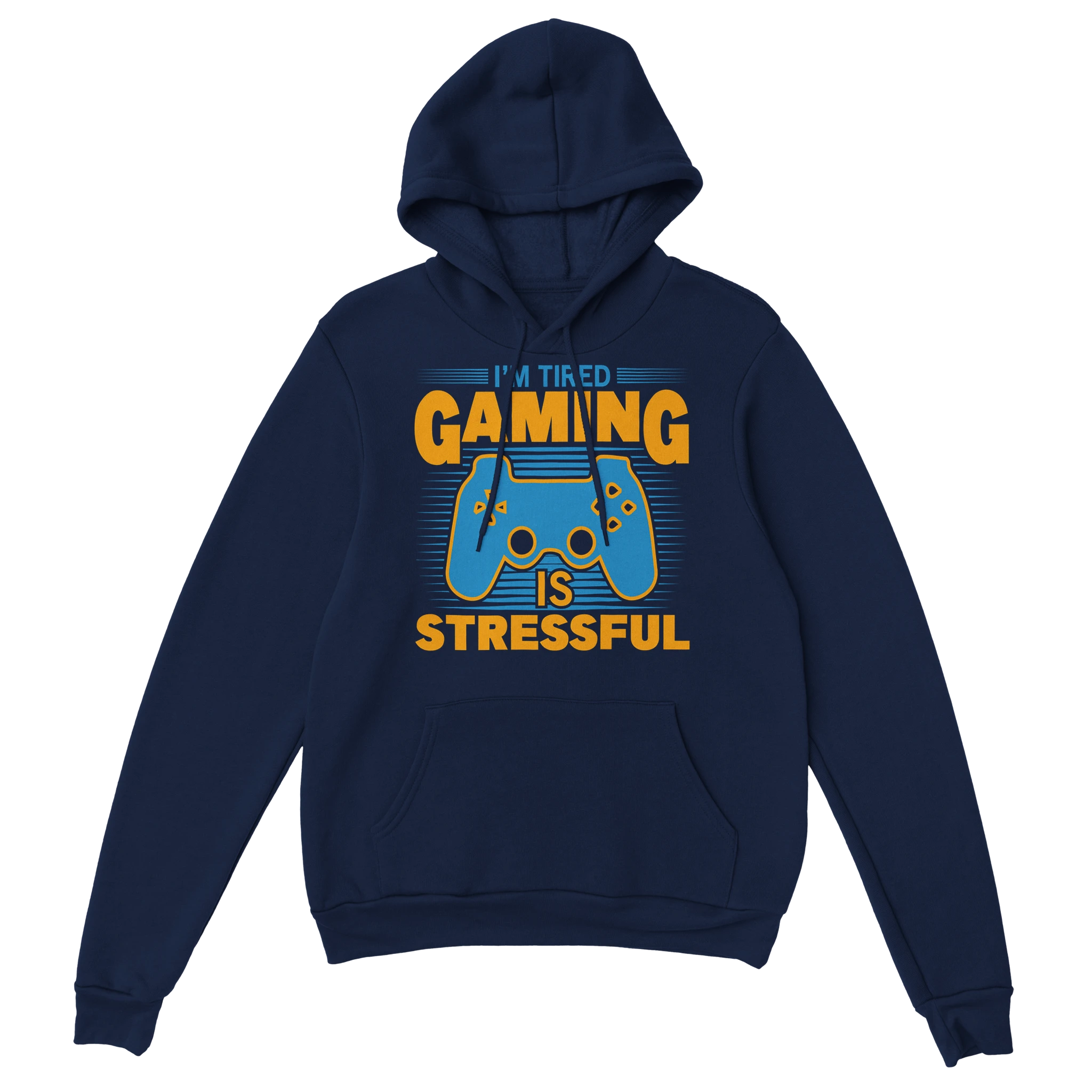 Gamer Hoodie - I´m Tired marine – Gaming Hoodie Flatlay mit I´m Tired Print