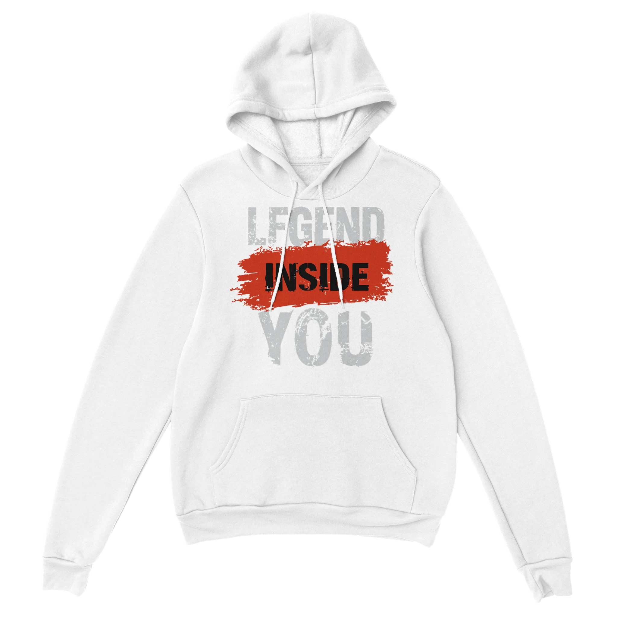 Gamer Hoodie - Legend Inside You weiss – Gaming Hoodie Flatlay mit Legend Inside You Print