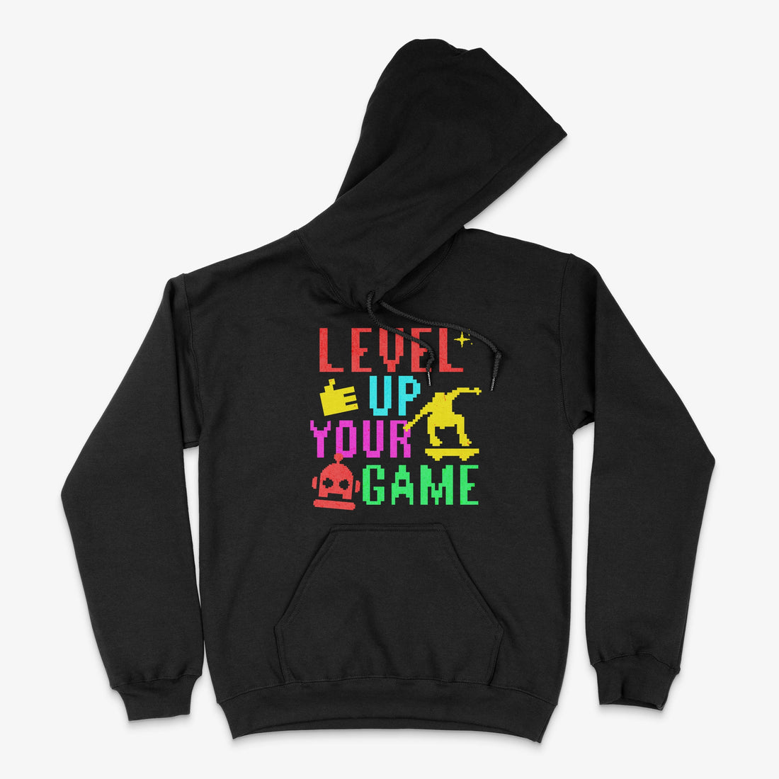 Gamer Hoodie - Level Up Your Game Hoodie in Farbe schwarz  