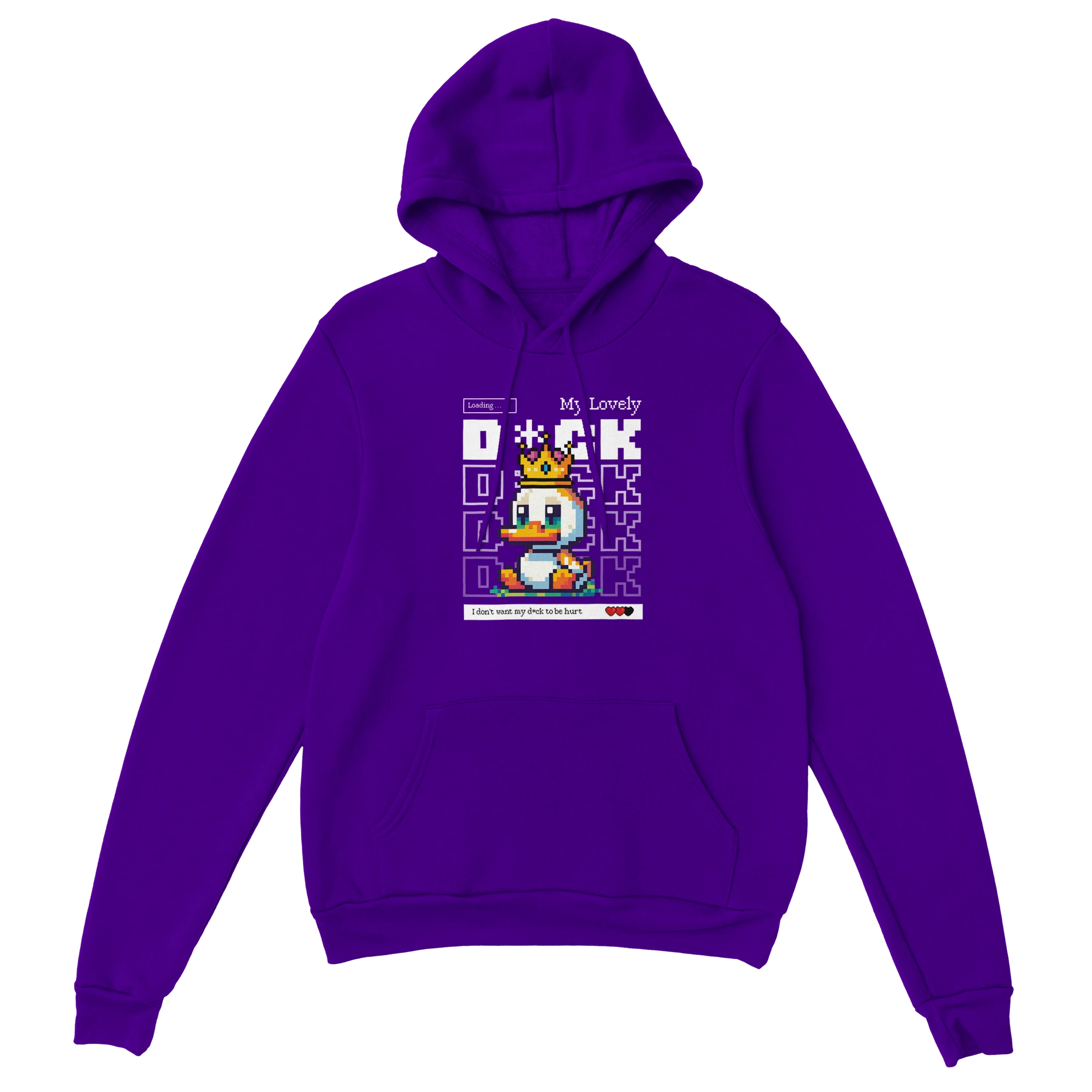 Gamer Hoodie - My Lovely Duck lila – Gaming Hoodie Flatlay mit My Lovely Duck Print