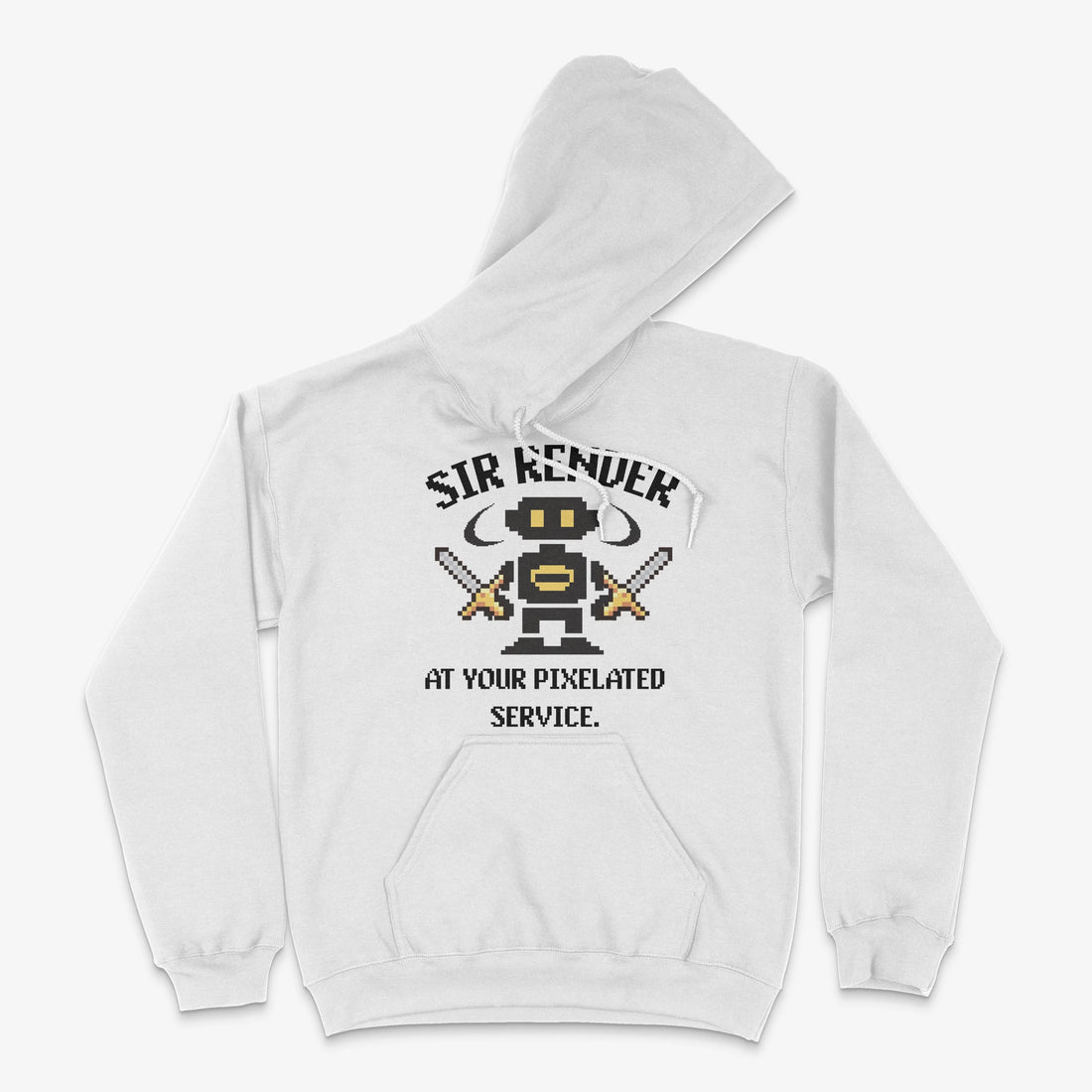 Gamer Hoodie - Pixel Ninja Hoodie in Farbe weiss  