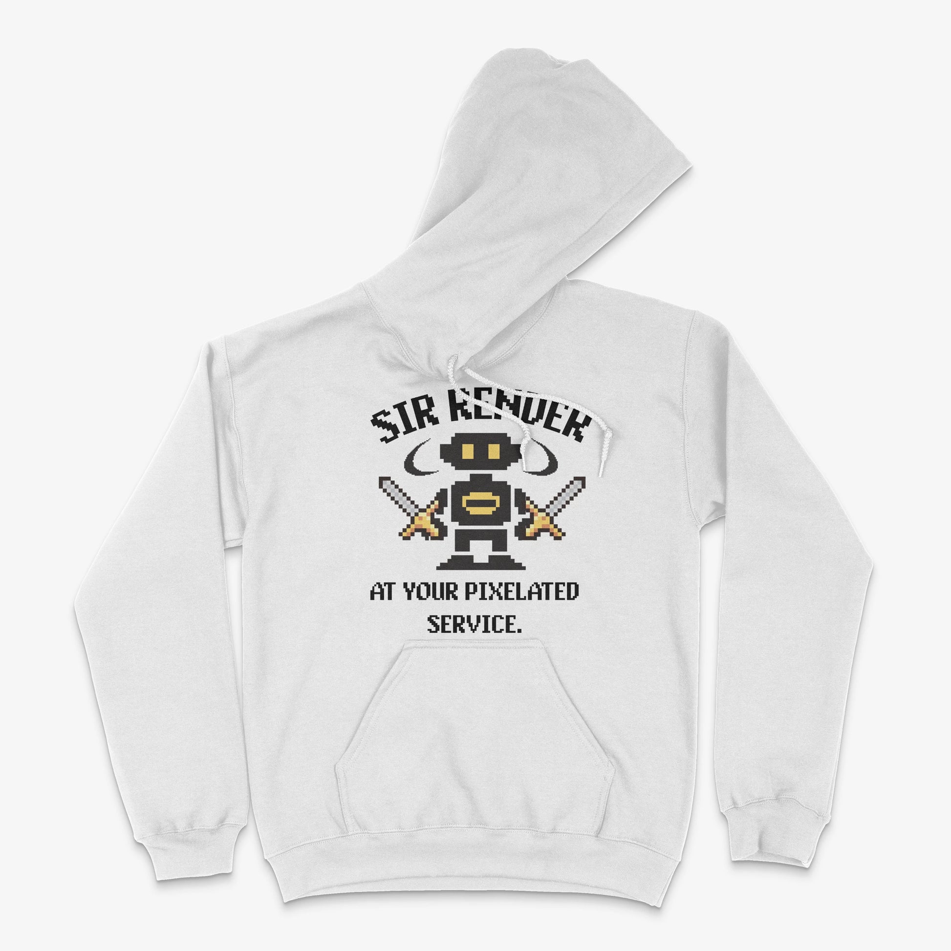 Gamer Hoodie - Pixel Ninja Hoodie in Farbe weiss  