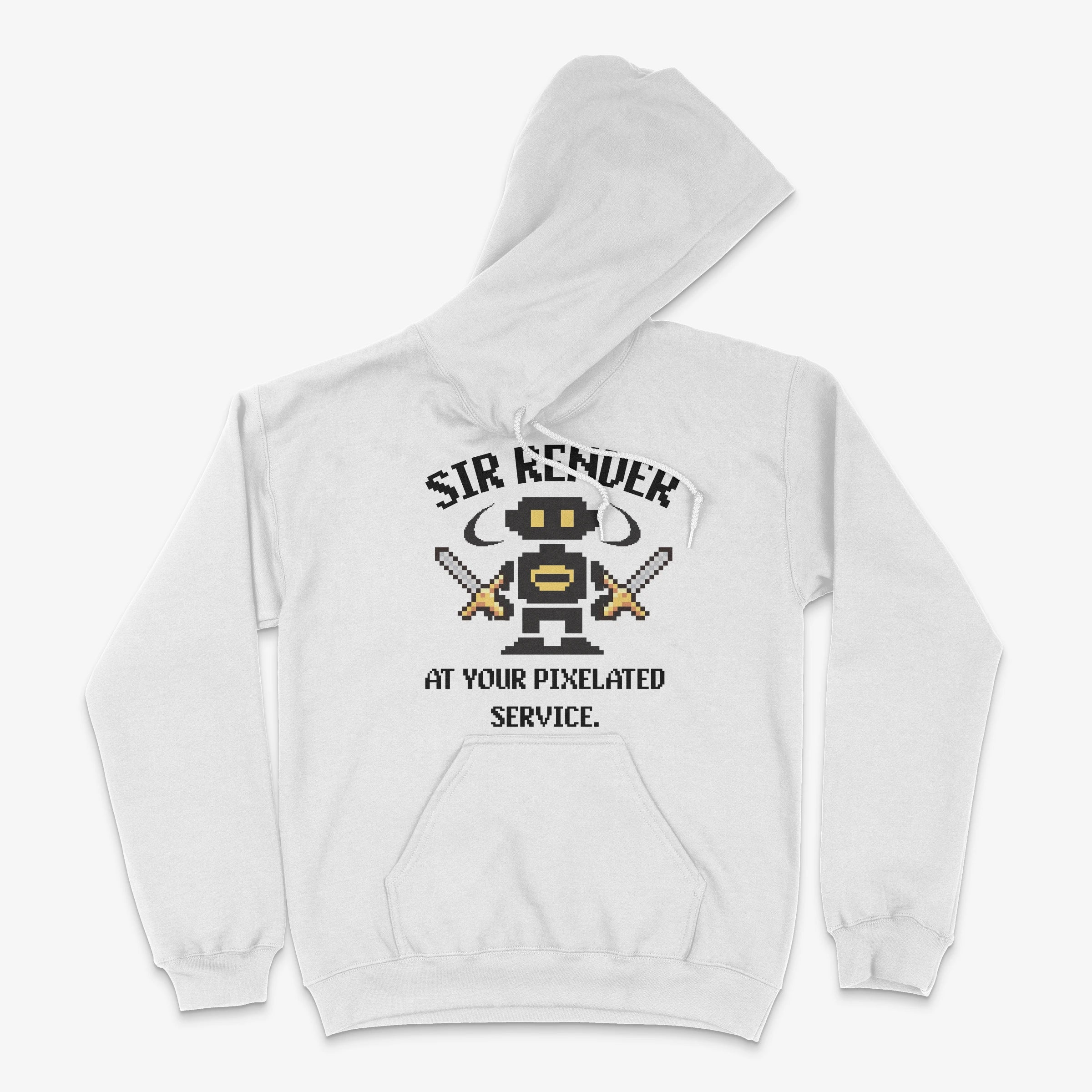 Gamer Hoodie - Pixel Ninja Hoodie in Farbe weiss  