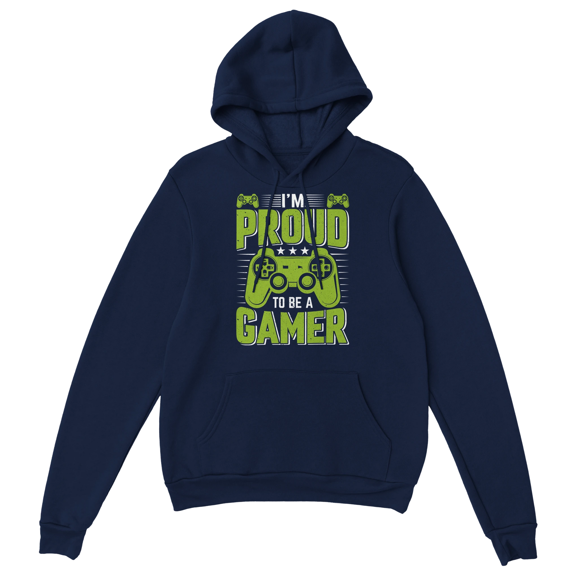 Gamer Hoodie - Proud to Be a Gamer marine – Gaming Hoodie Flatlay mit Proud to Be a Gamer Print