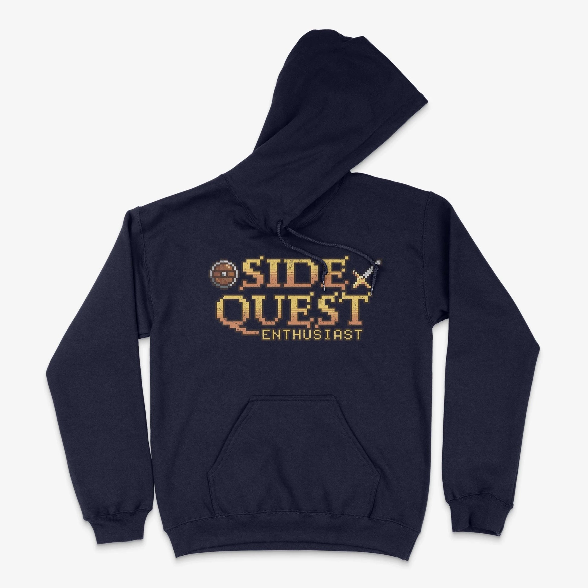 Gamer Hoodie - Side Quest Enthusiast Hoodie in Farbe marine  