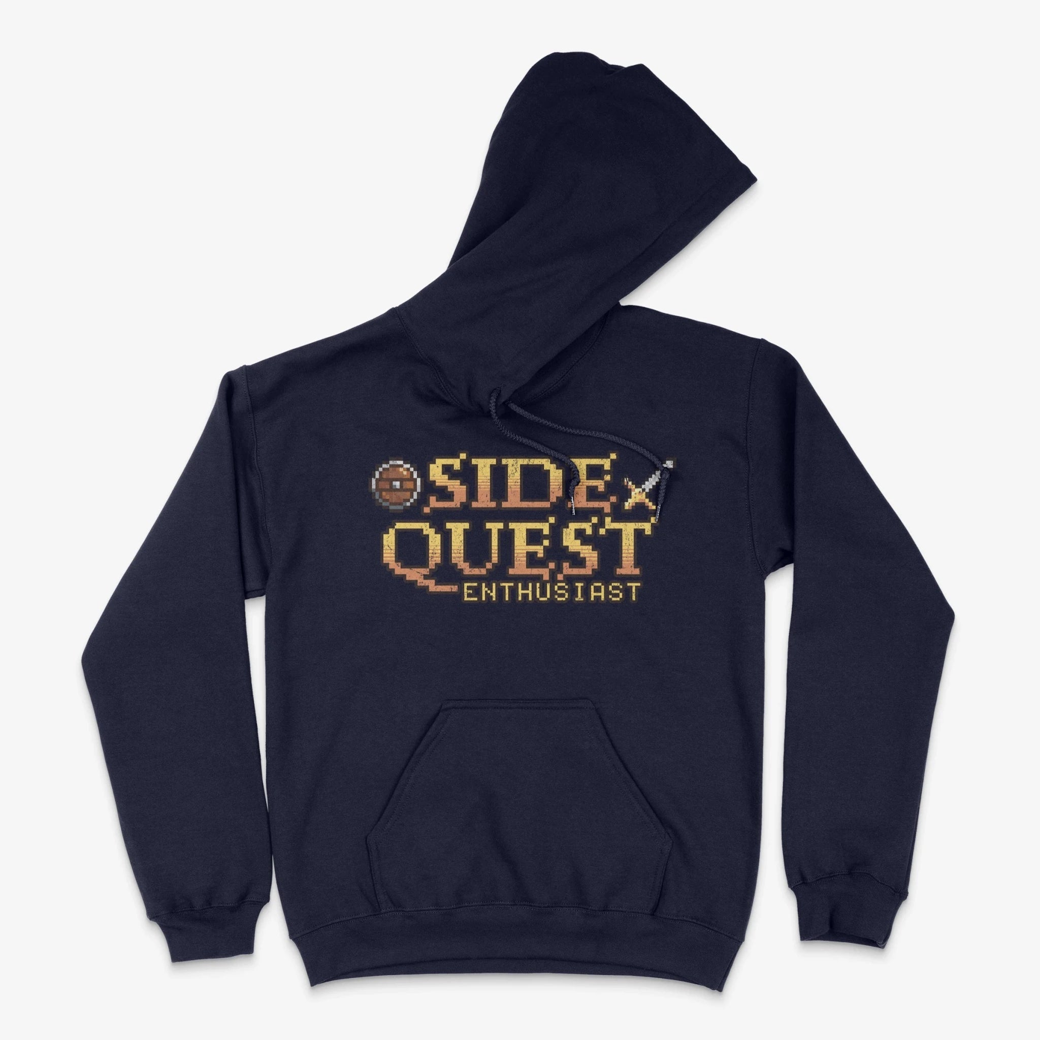Gamer Hoodie - Side Quest Enthusiast Hoodie in Farbe marine  