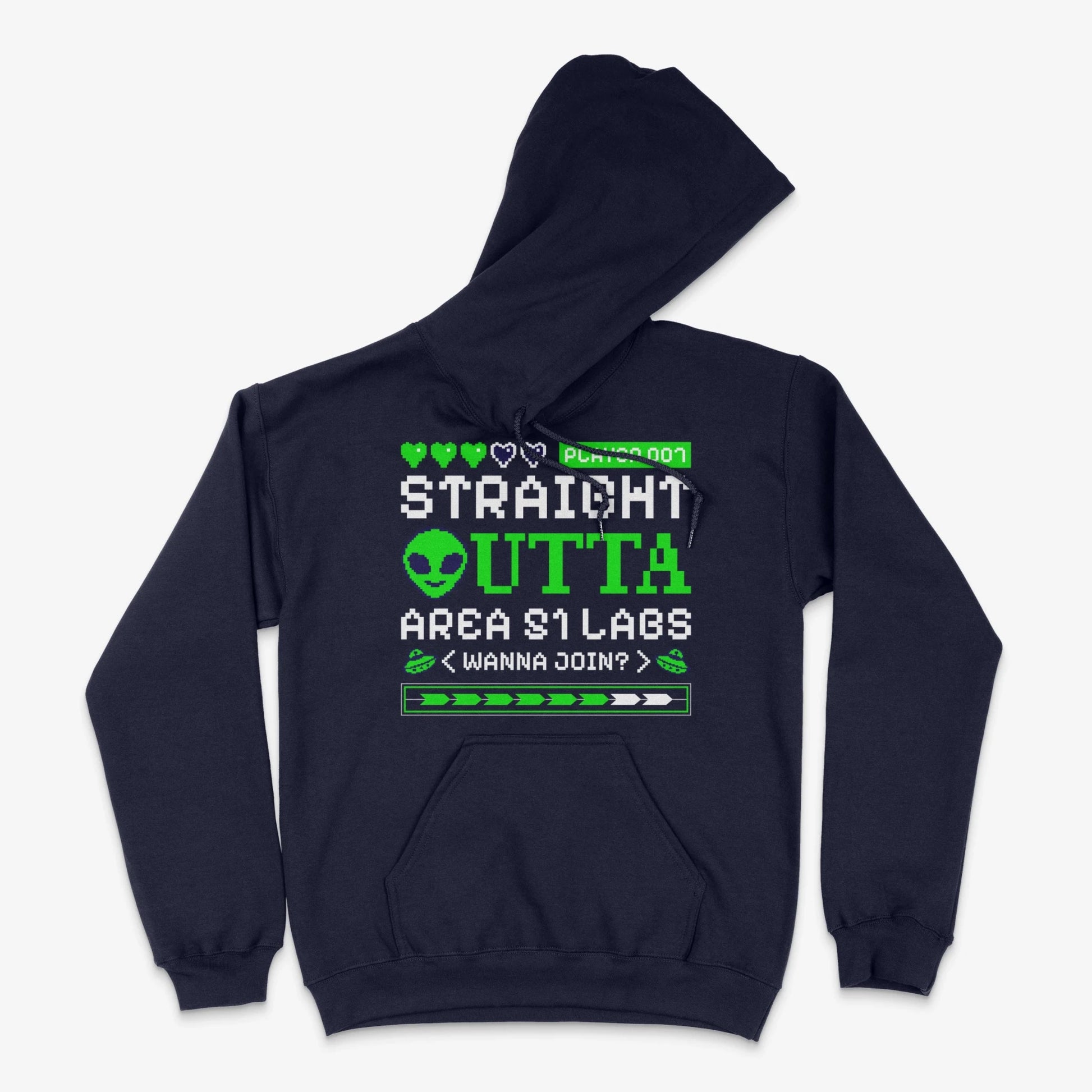 Gamer Hoodie - Straight Outta Area 51 Hoodie in Farbe marine  