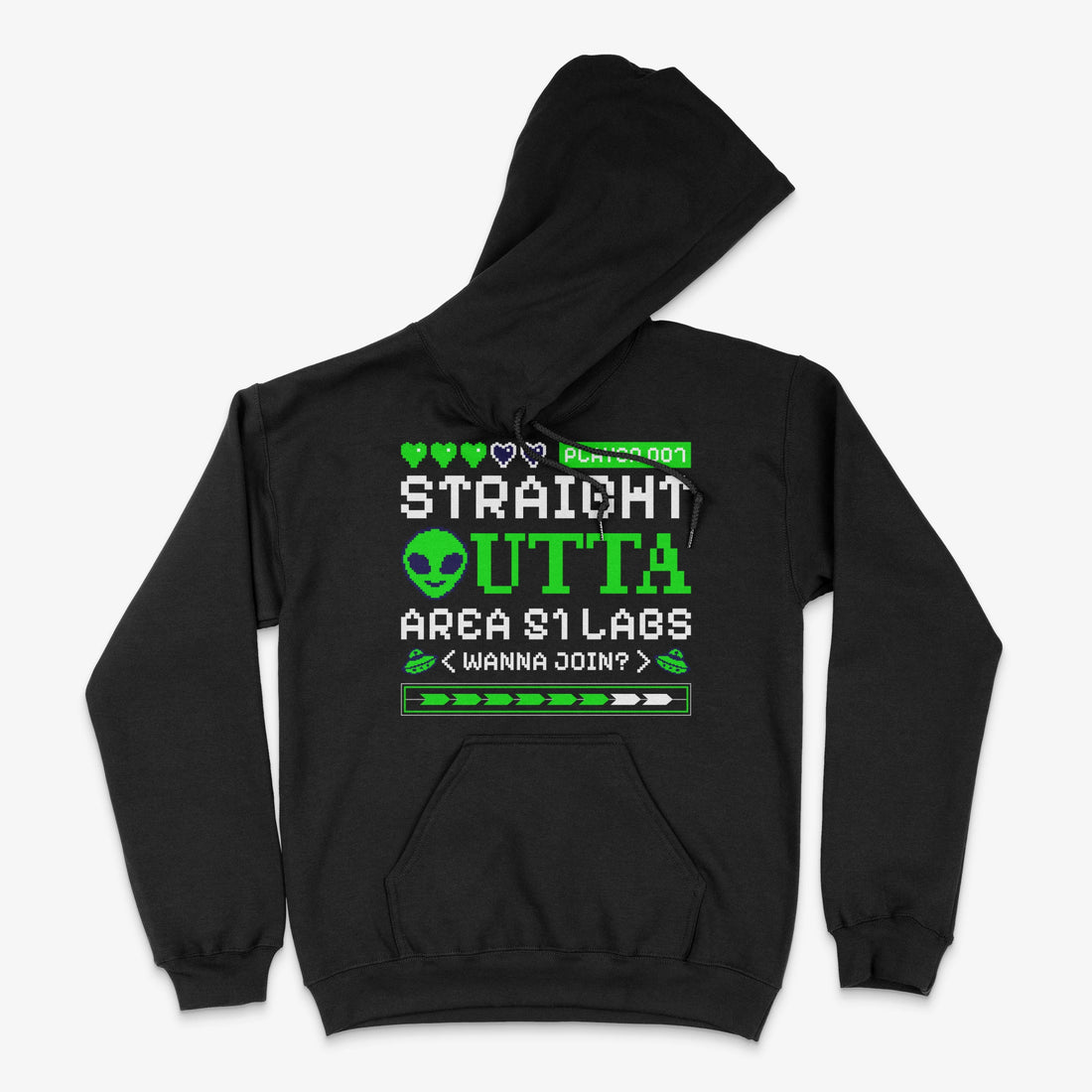 Gamer Hoodie - Straight Outta Area 51 Hoodie in Farbe schwarz  