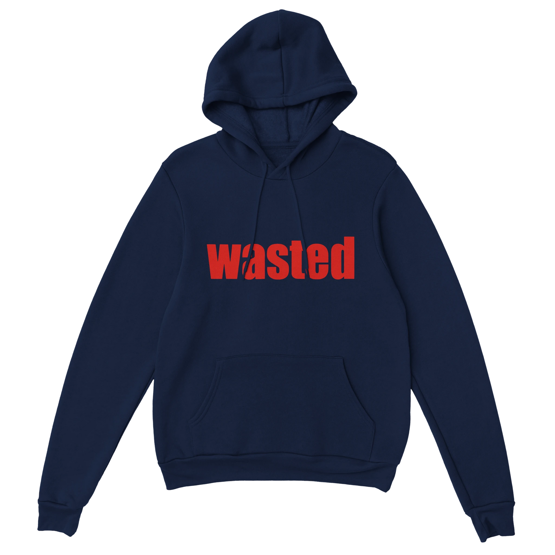Gamer Hoodie - wasted marine – Gaming Hoodie Flatlay mit wasted Print