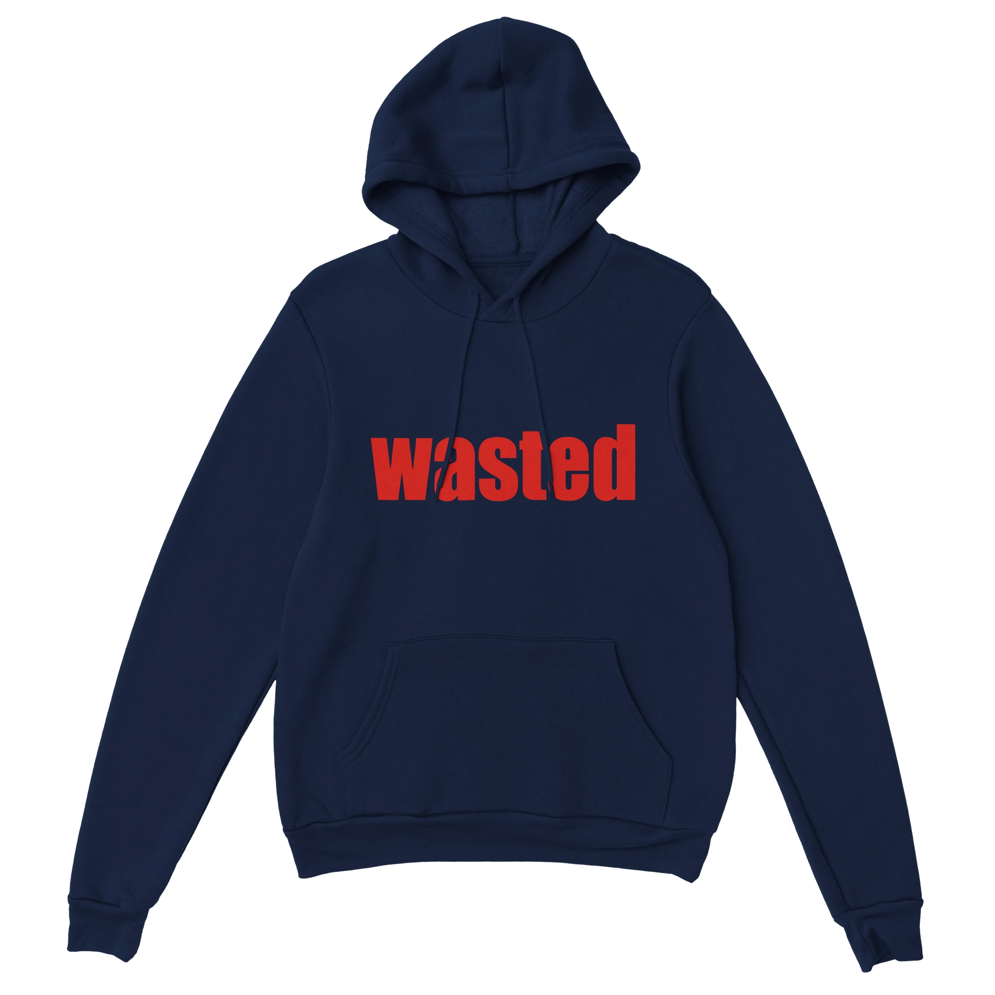 Gamer Hoodie - wasted marine – Gaming Hoodie Flatlay mit wasted Print