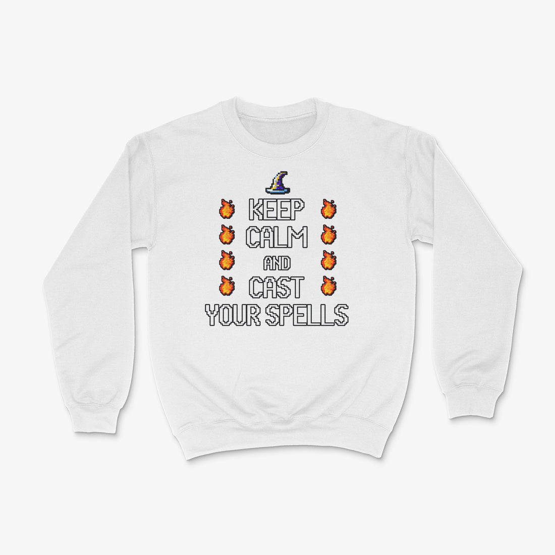 Gamer Pullover - Keep Calm Pullover in Farbe weiss 