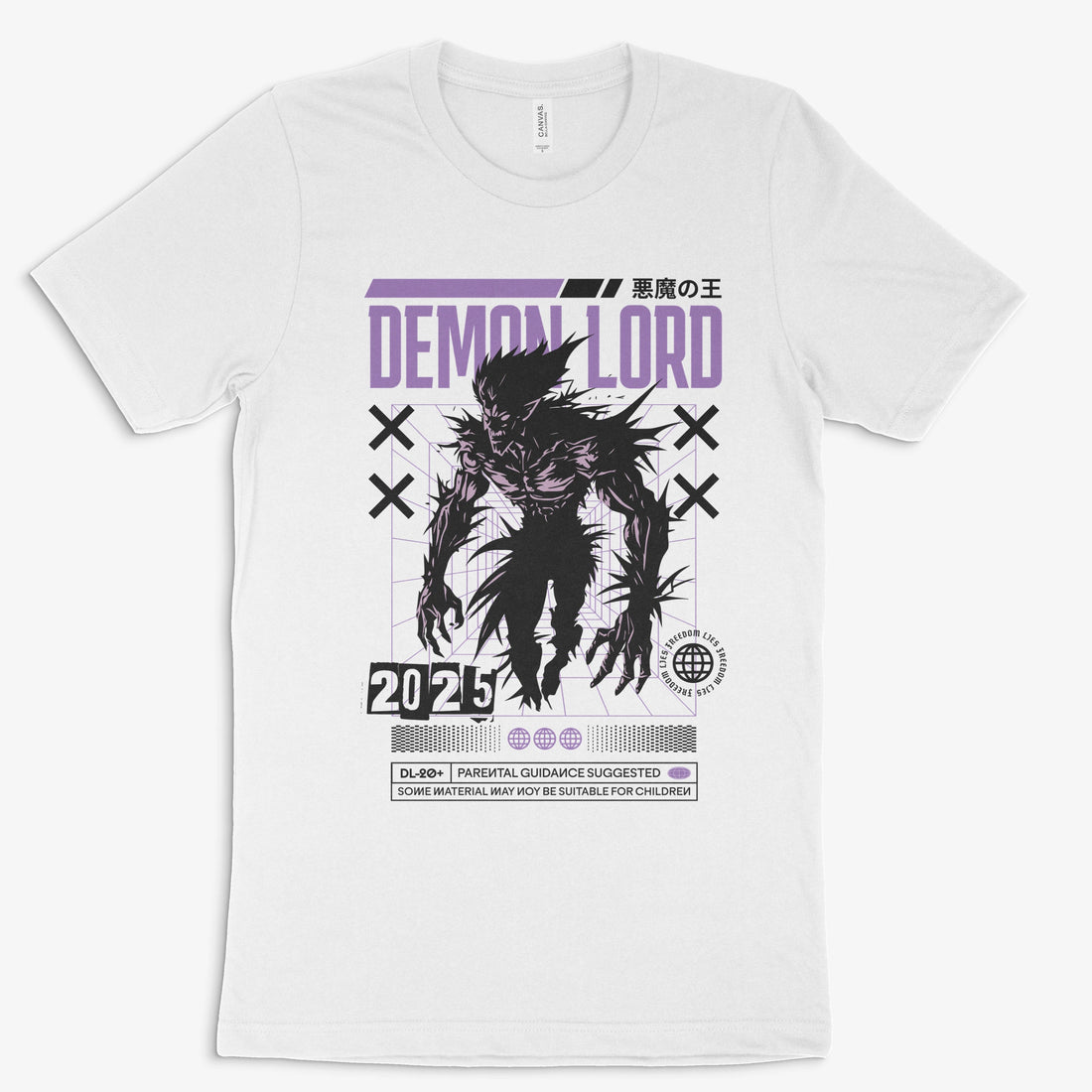 Gamer Shirt - Demon Lord in Farbe weiss 