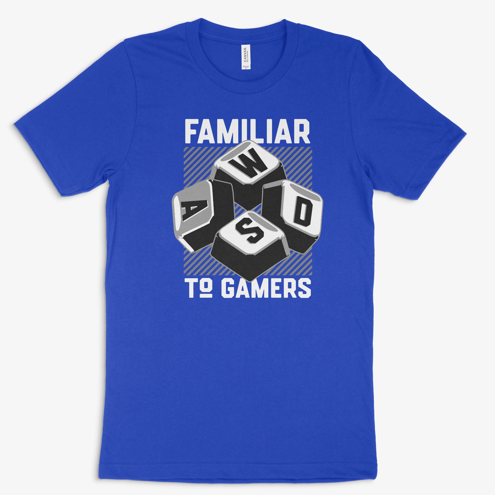 Gamer Shirt | Familiar to Gamers - WASD in Farbe blau 