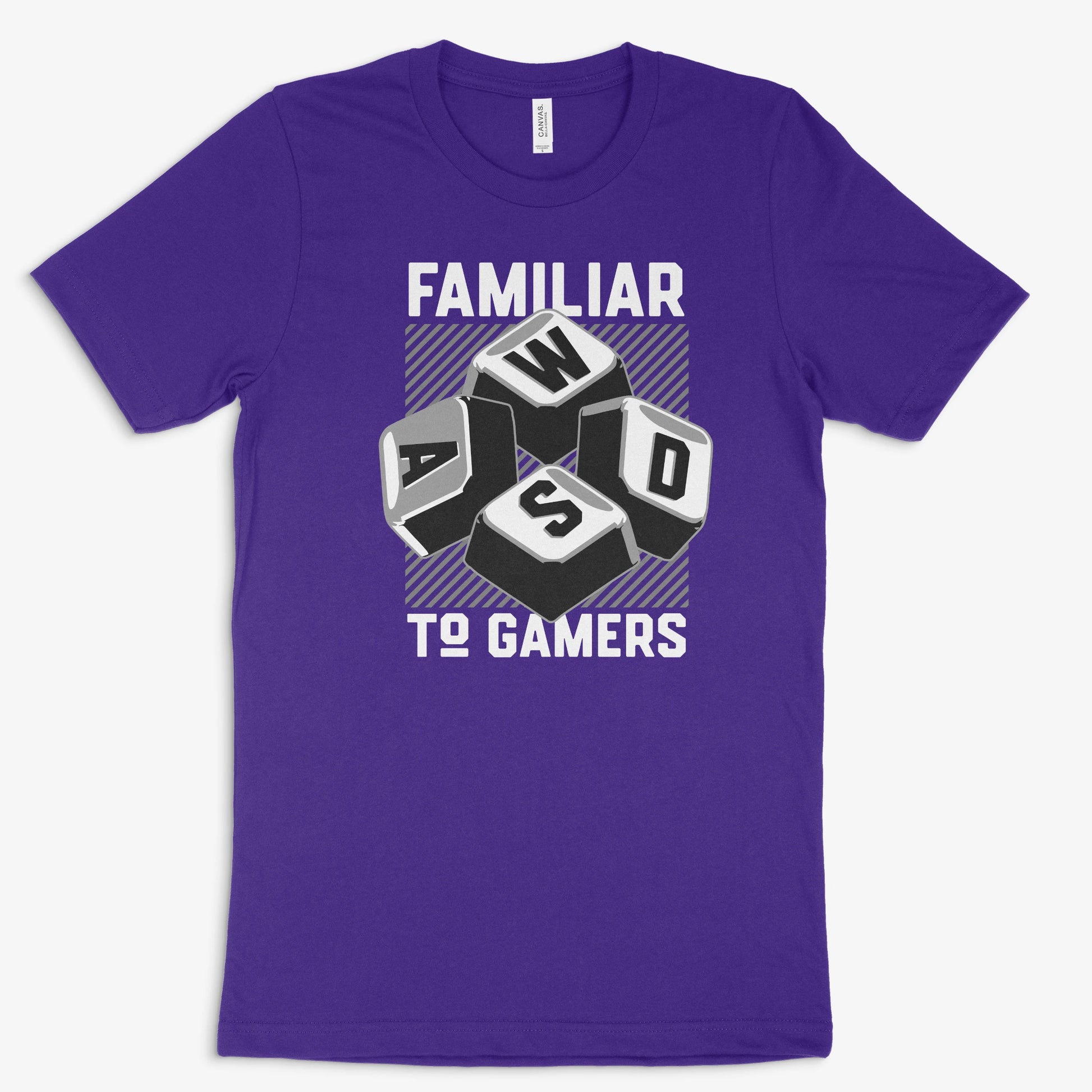 Gamer Shirt | Familiar to Gamers - WASD in Farbe lila 